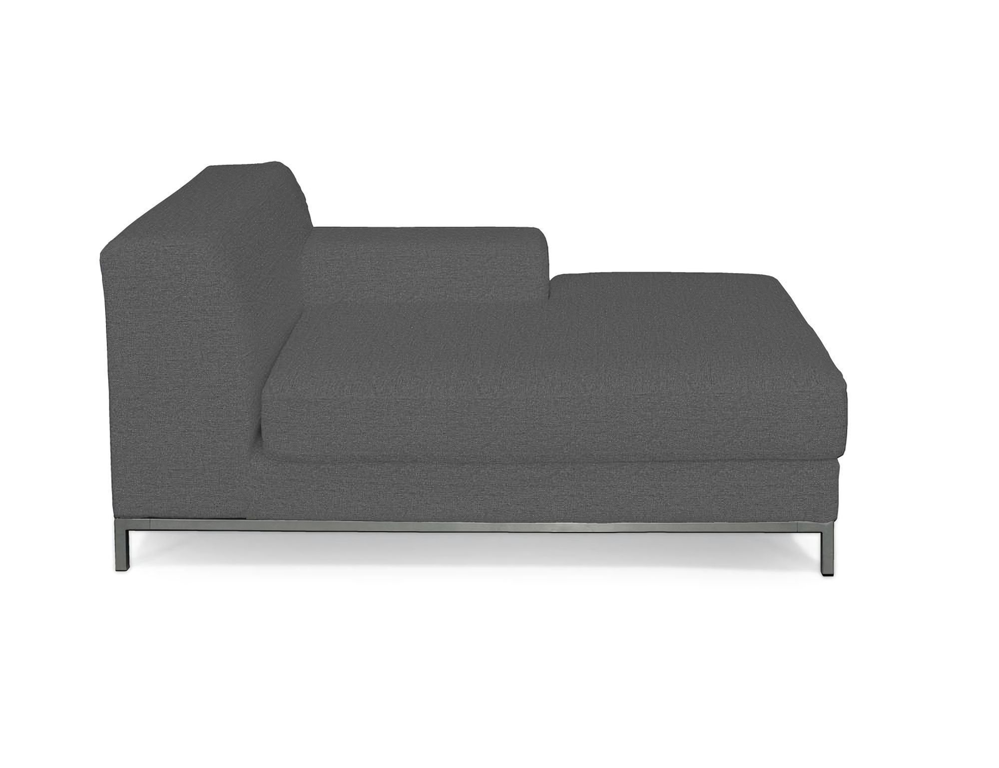 Bezug für Kramfors Sofa Recamiere rechts Farbe grau Stoff strukturiert
