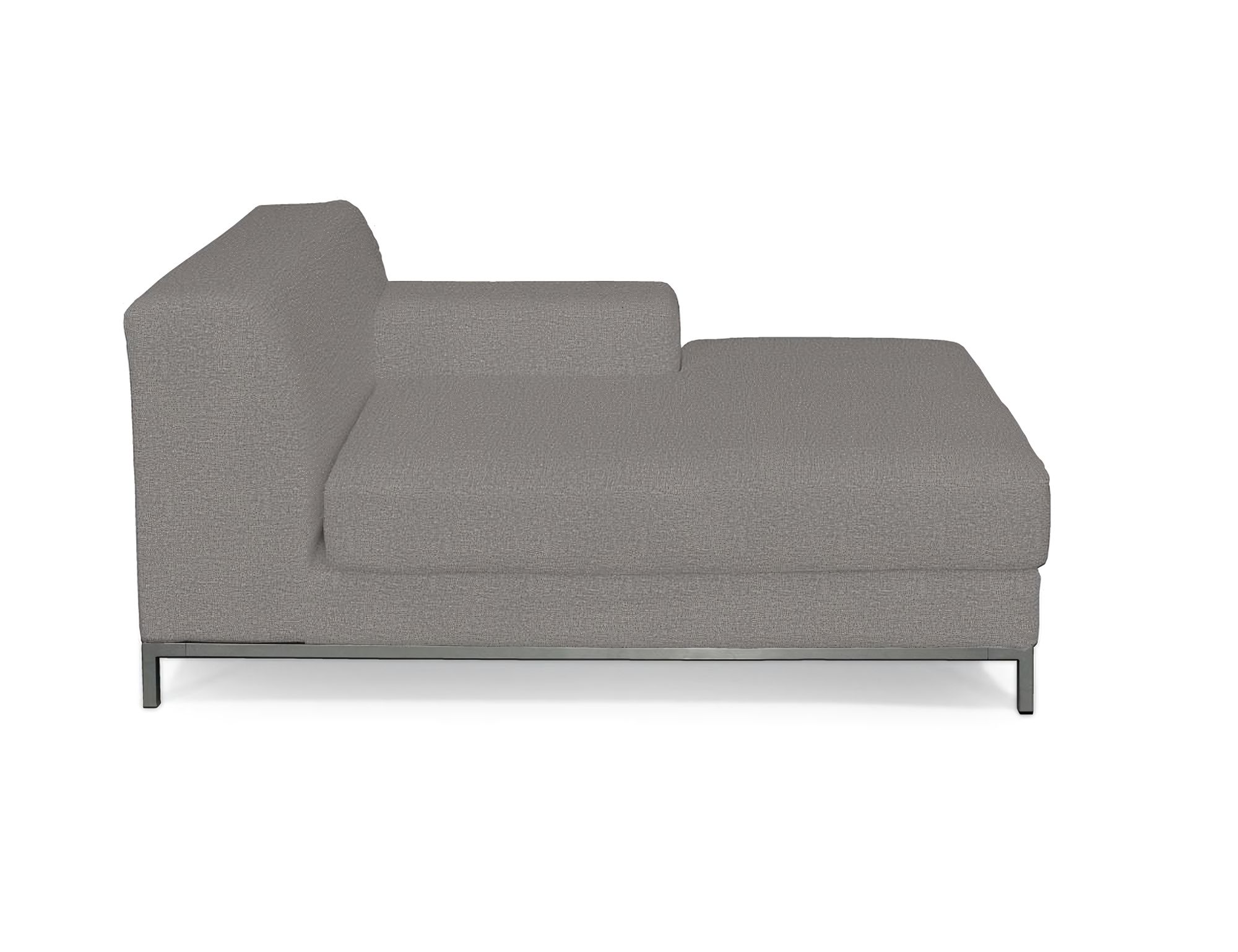 Bezug für Kramfors Sofa Recamiere rechts Farbe grau Stoff strukturiert