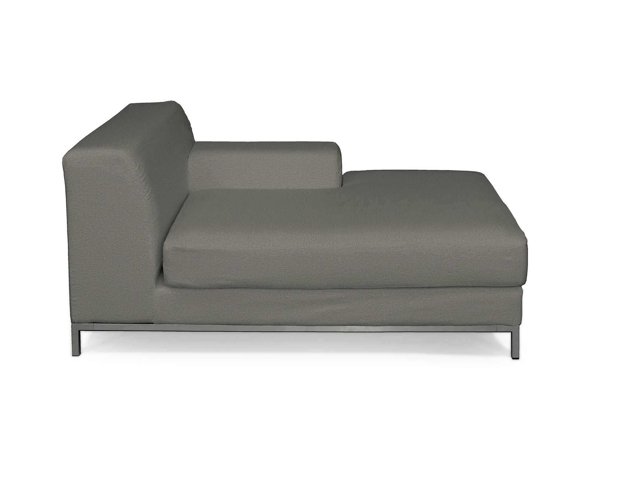 Bezug für Kramfors Sofa Recamiere rechts Farbe grau Stoff strukturiert