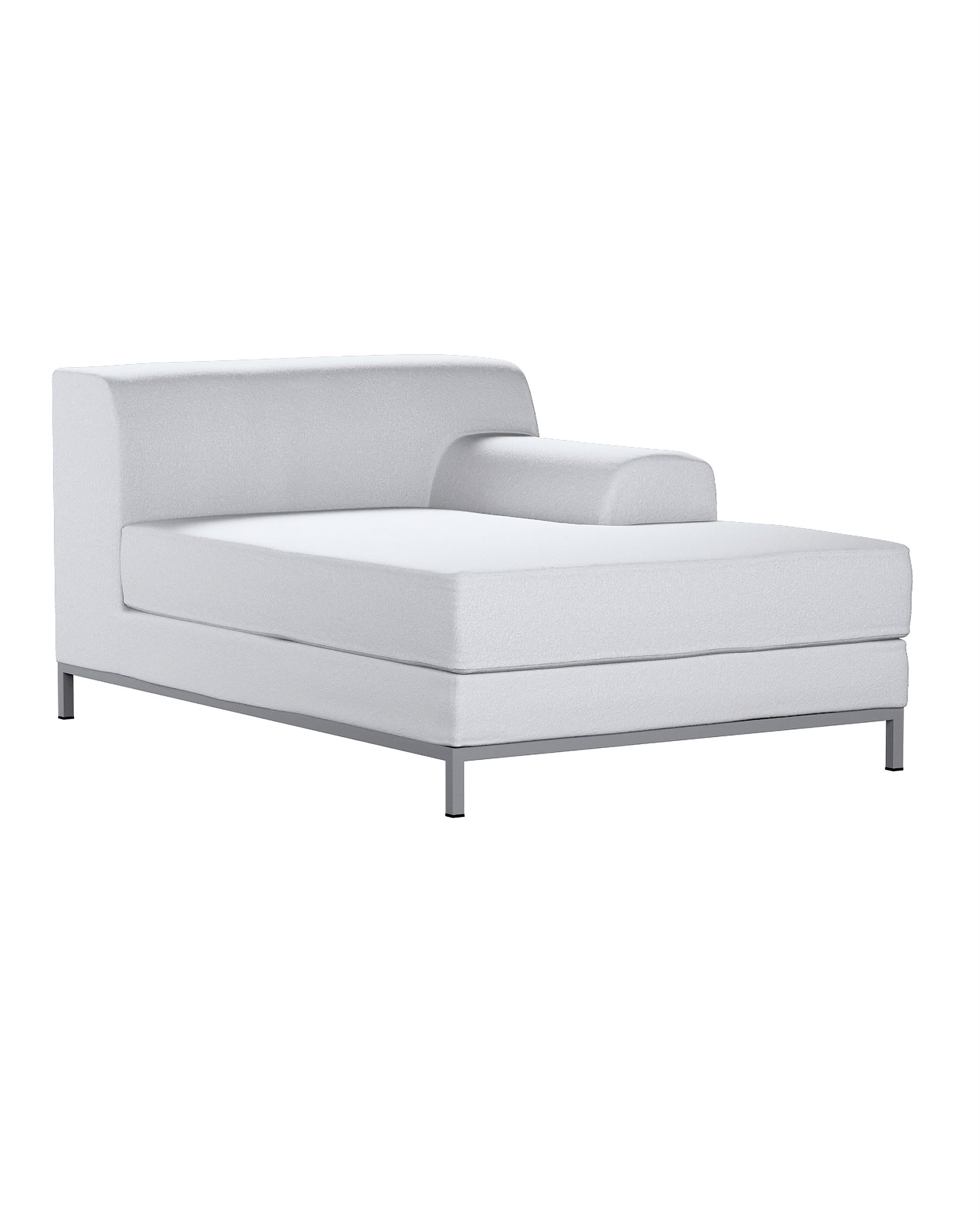 Bezug für Kramfors Sofa Recamiere rechts Farbe weiß Stoff strukturiert