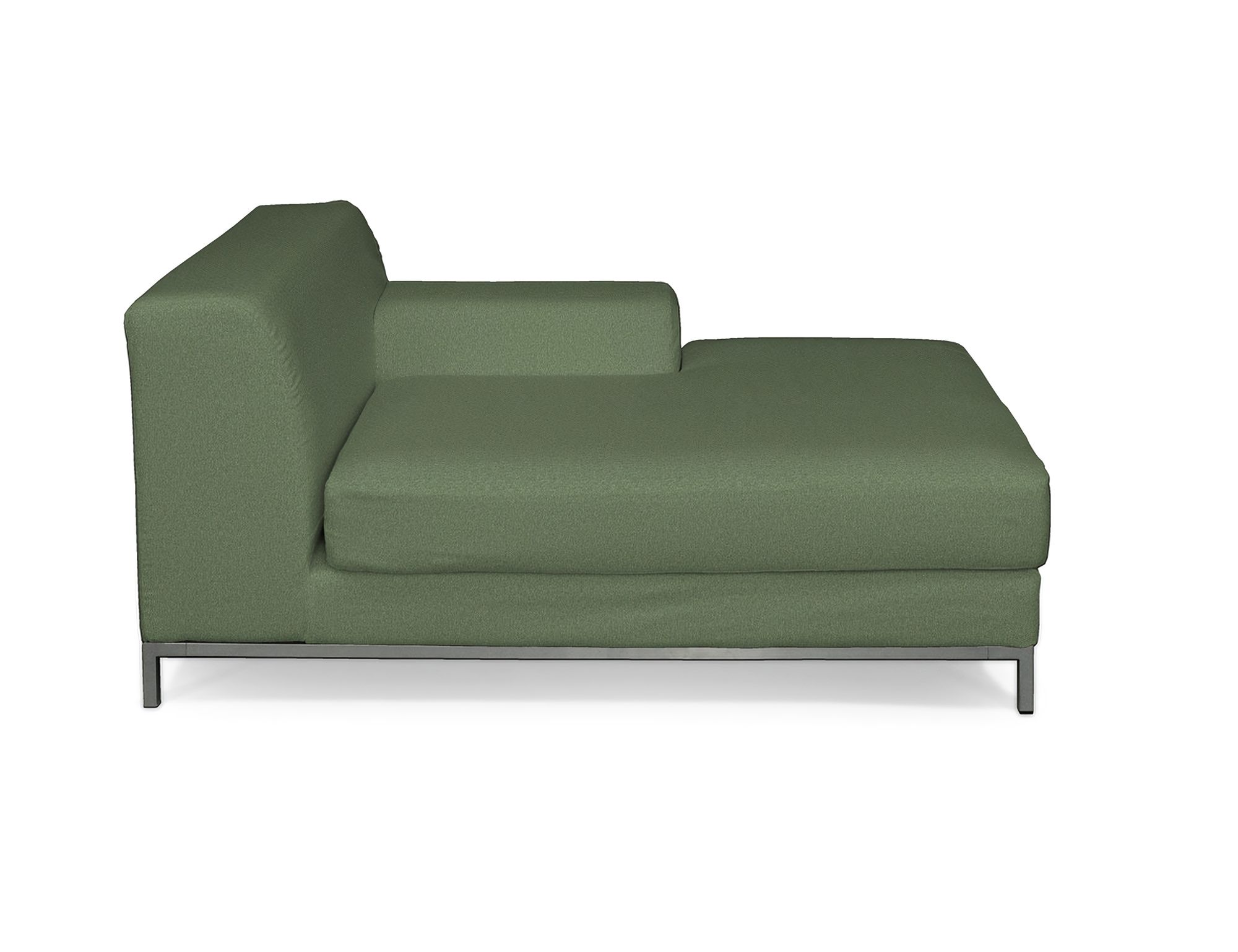 Bezug für Kramfors Sofa Recamiere rechts Farbe grün Stoff strukturiert