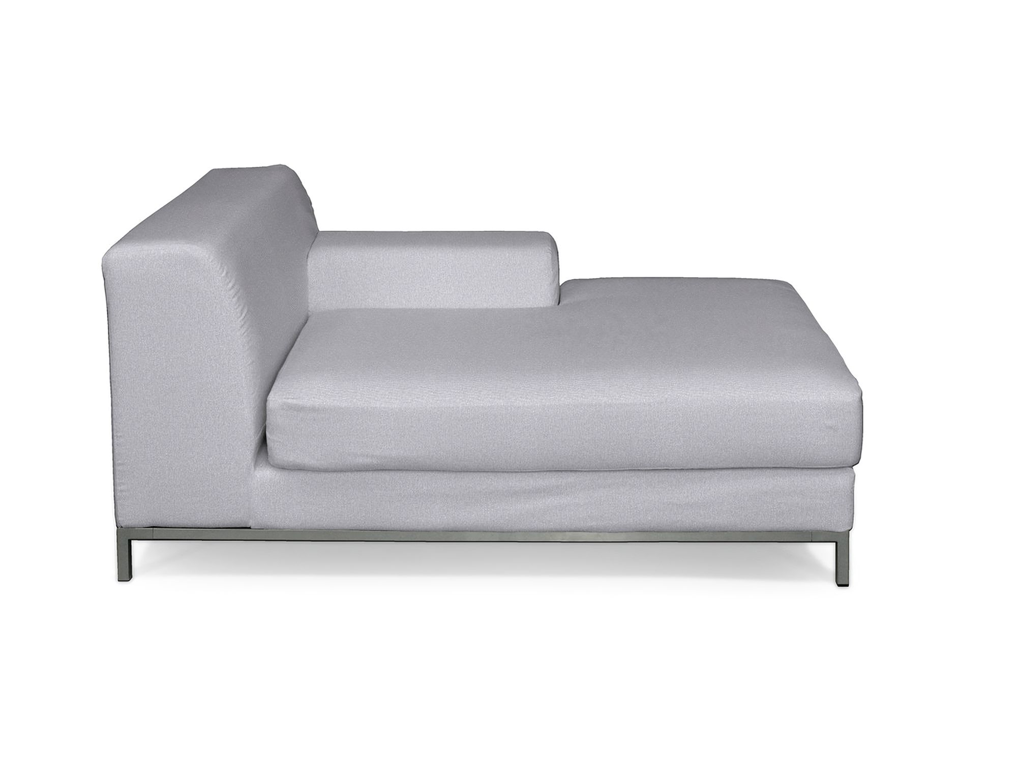 Bezug für Kramfors Sofa Recamiere rechts Farbe grau Stoff strukturiert