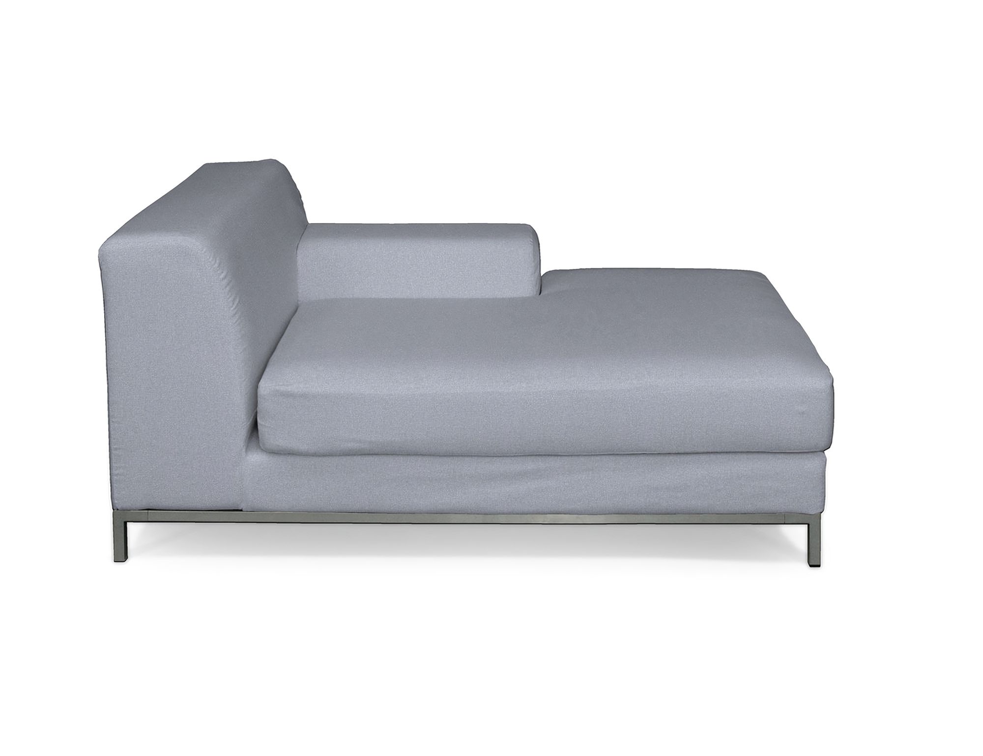 Bezug für Kramfors Sofa Recamiere rechts Farbe blau Stoff strukturiert
