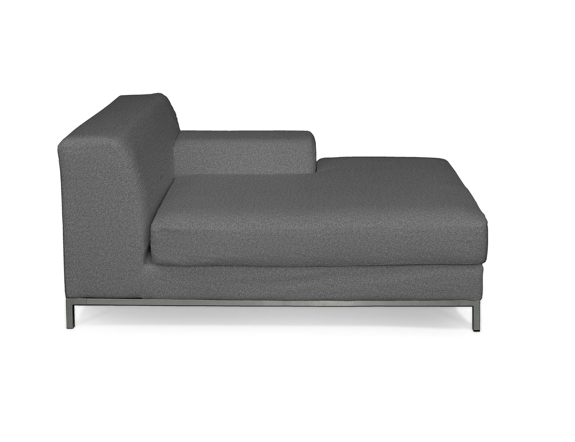 Bezug für Kramfors Sofa Recamiere rechts Farbe grau Stoff strukturiert