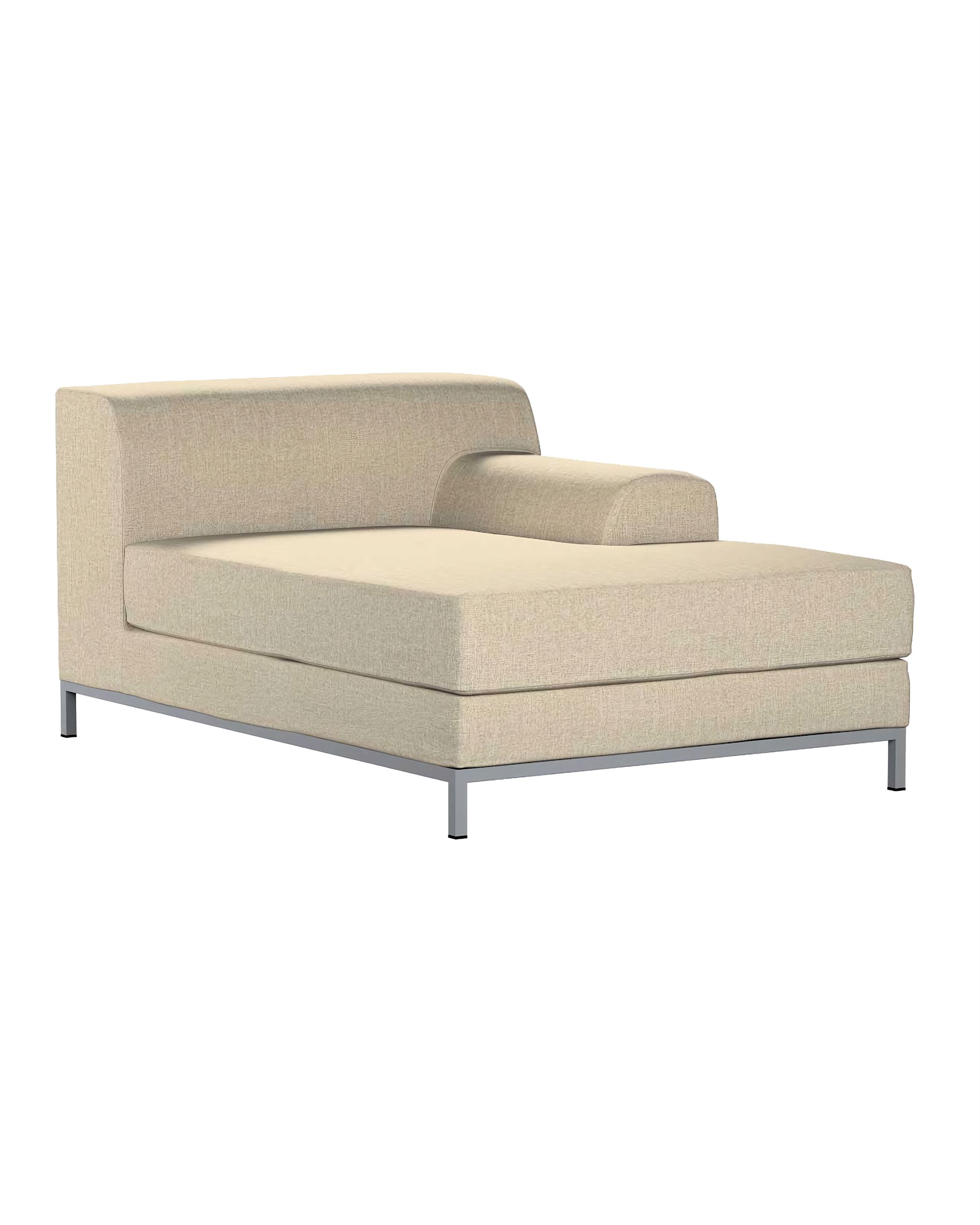 Bezug für Kramfors Sofa Recamiere rechts Farbe beige Stoff strukturiert