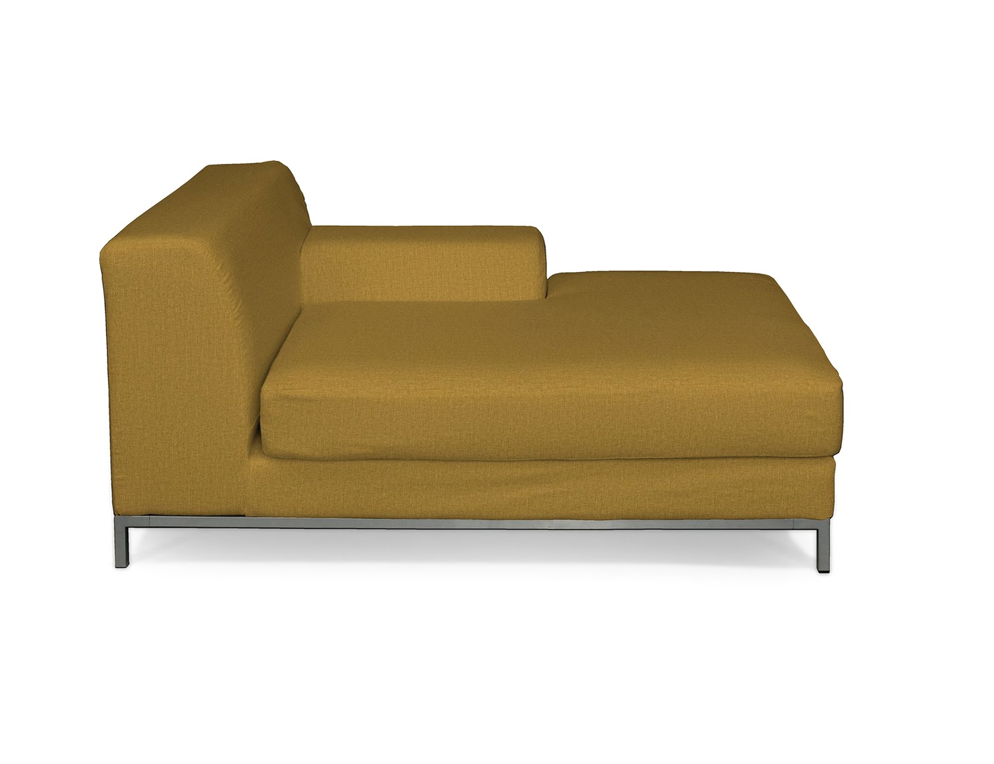 Bezug für Kramfors Sofa Recamiere rechts Farbe gelb Stoff strukturiert