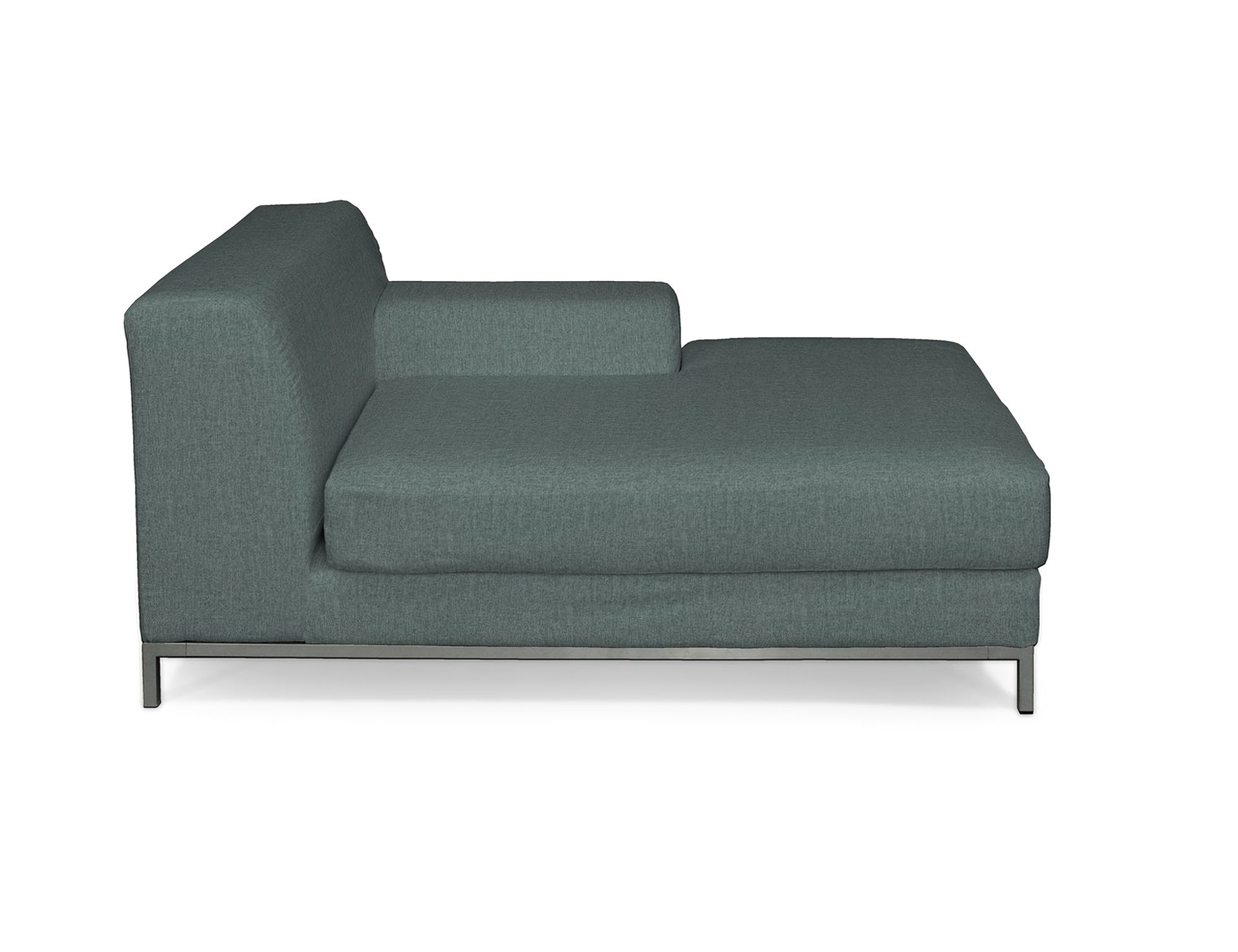 Bezug für Kramfors Sofa Recamiere rechts Farbe blau Stoff strukturiert