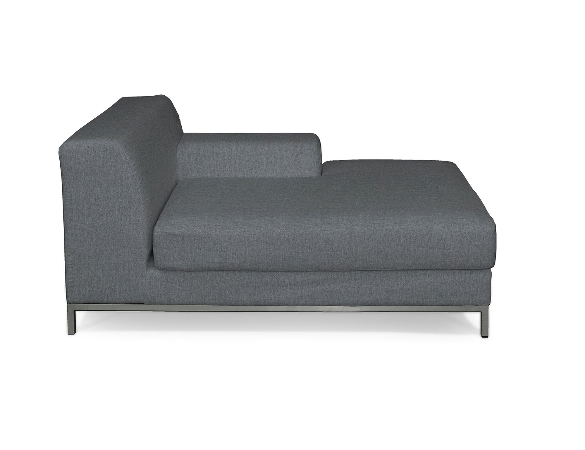 Bezug für Kramfors Sofa Recamiere rechts Farbe grau Stoff strukturiert
