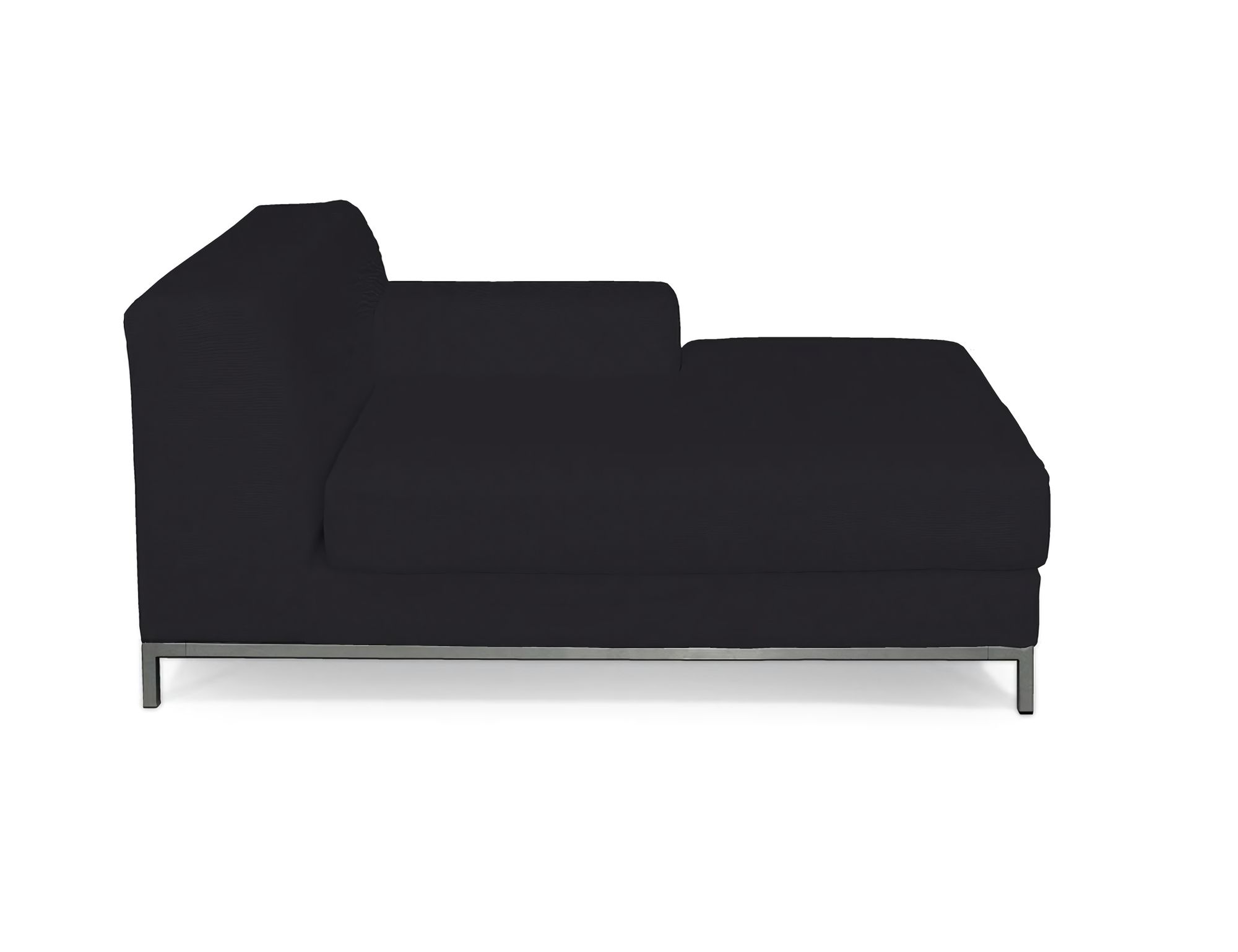 Bezug für Kramfors Sofa Recamiere rechts Farbe schwarz Stoff strukturiert