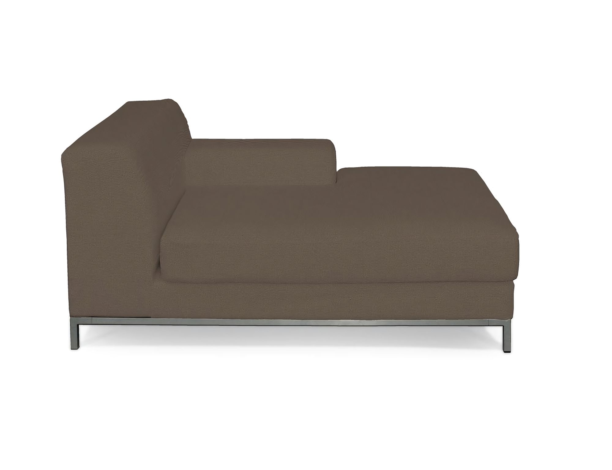 Bezug für Kramfors Sofa Recamiere rechts Farbe braun Stoff strukturiert