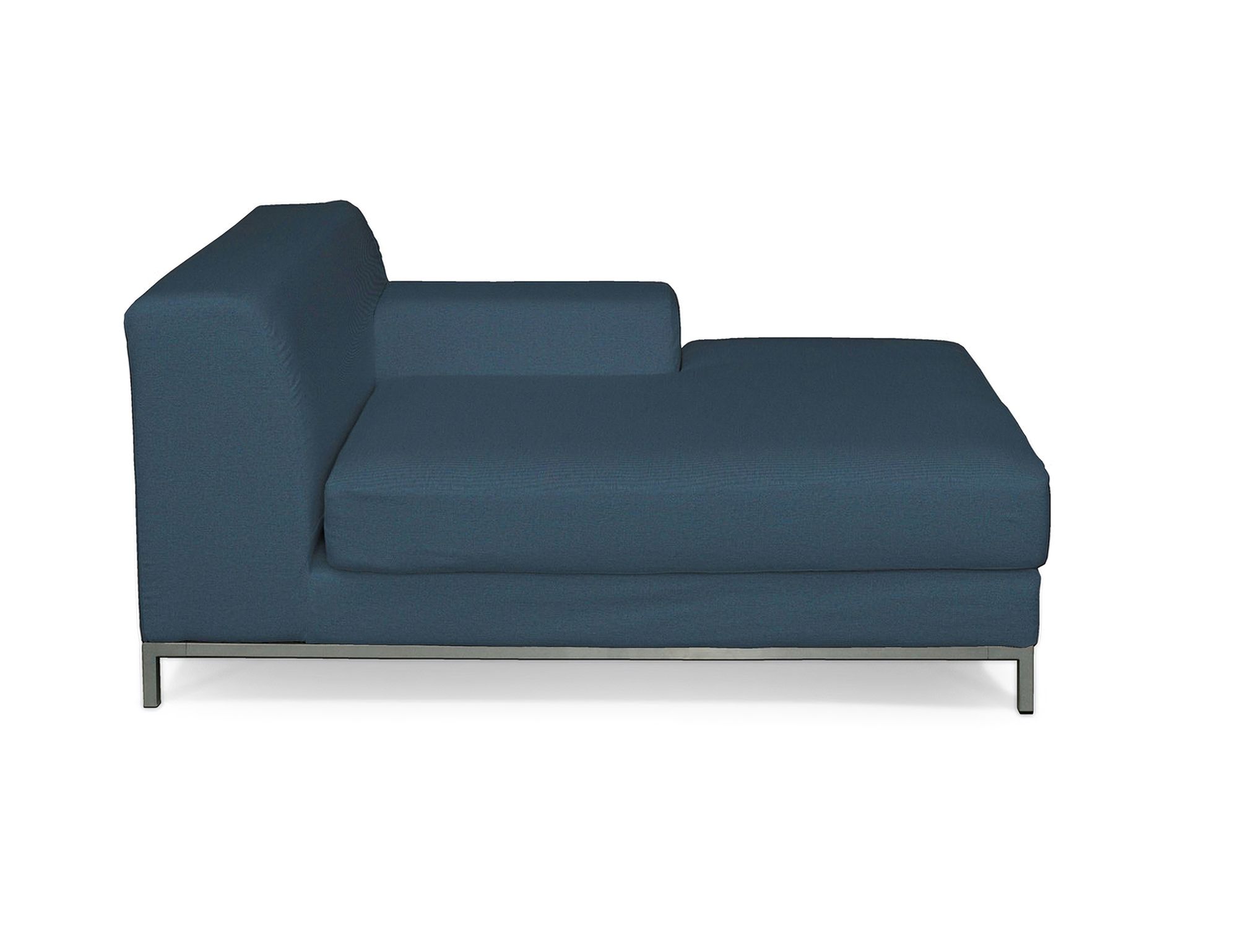 Bezug für Kramfors Sofa Recamiere rechts Farbe blau Stoff strukturiert