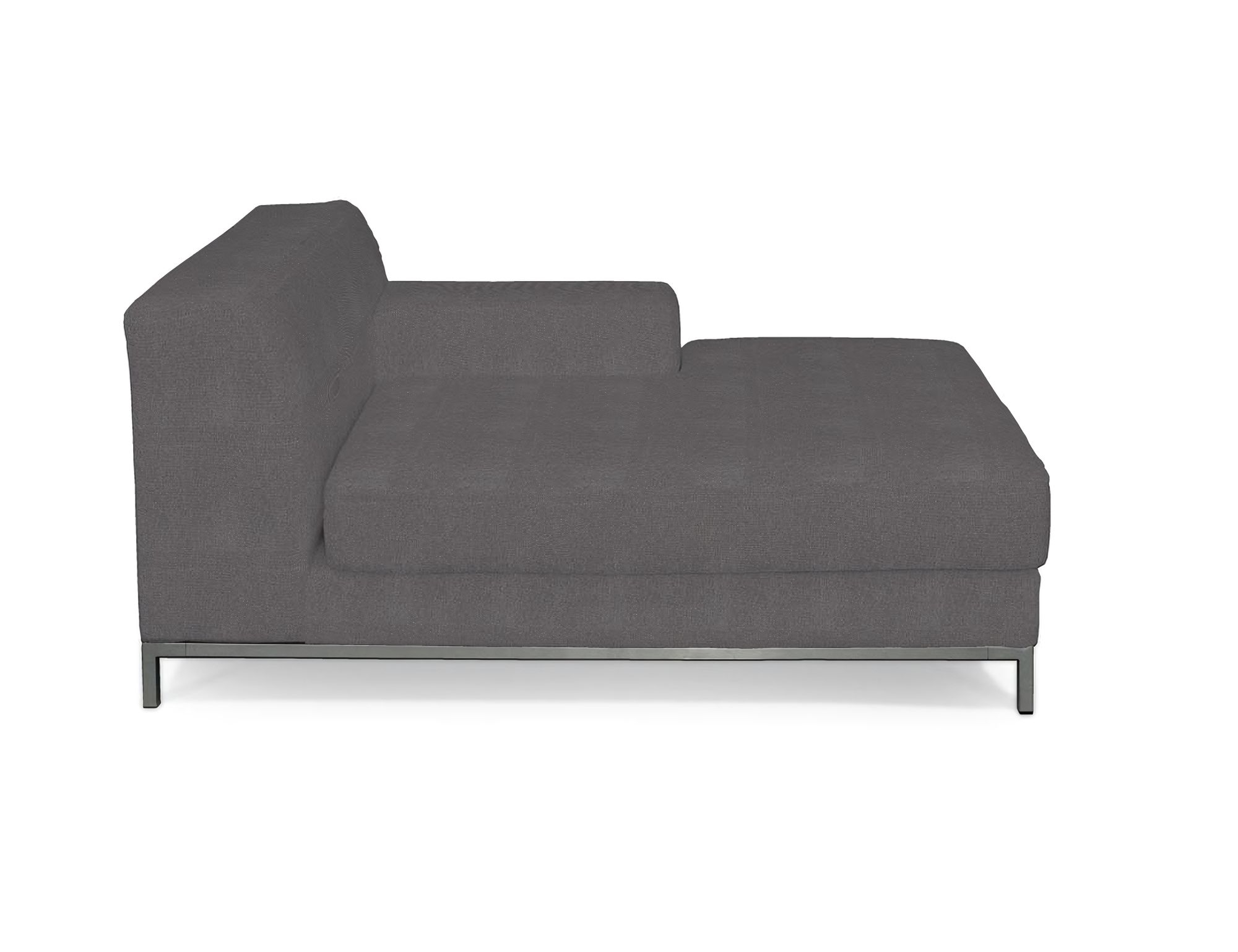 Bezug für Kramfors Sofa Recamiere rechts Farbe grau Stoff strukturiert
