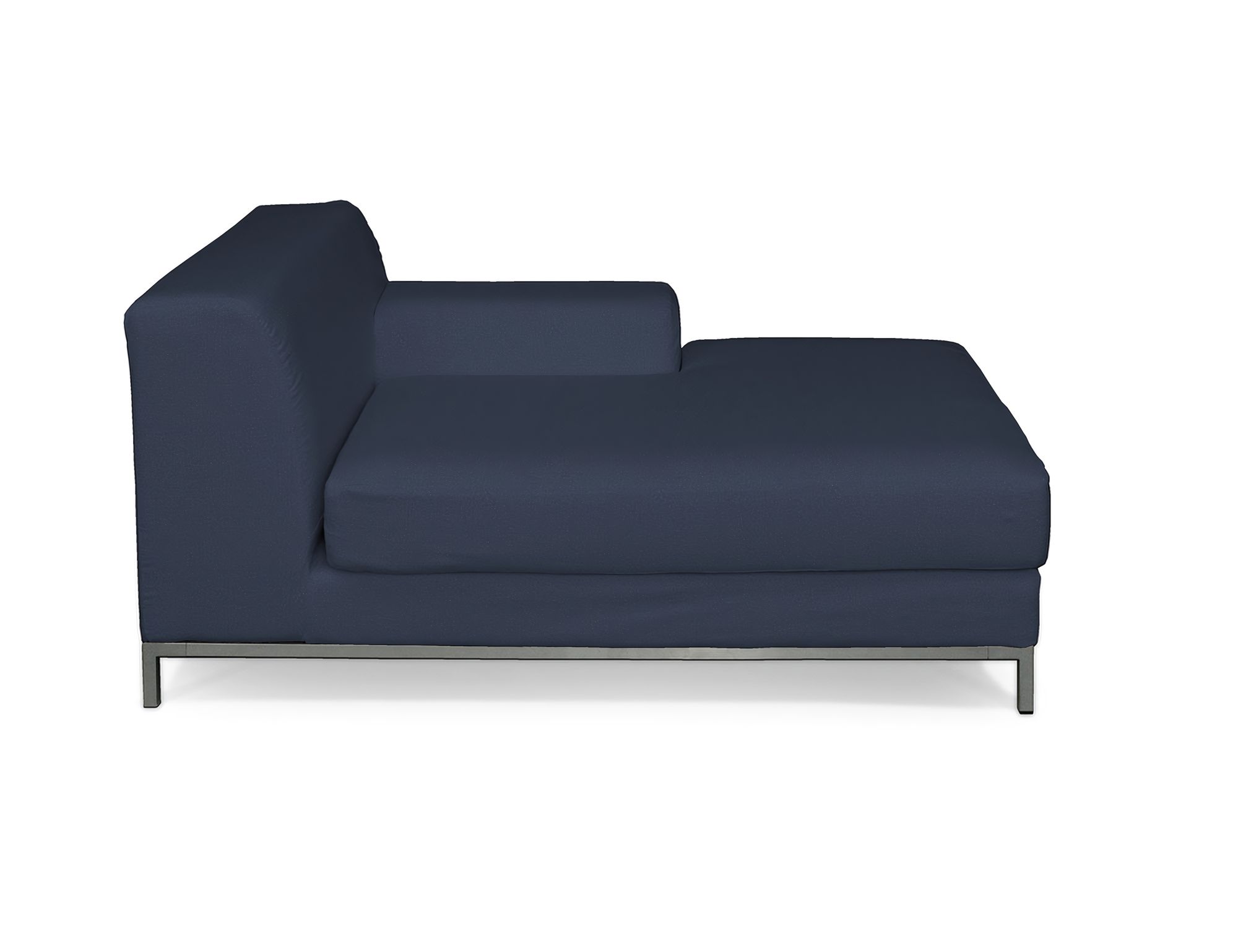Bezug für Kramfors Sofa Recamiere rechts Farbe dunkelblau Stoff samt