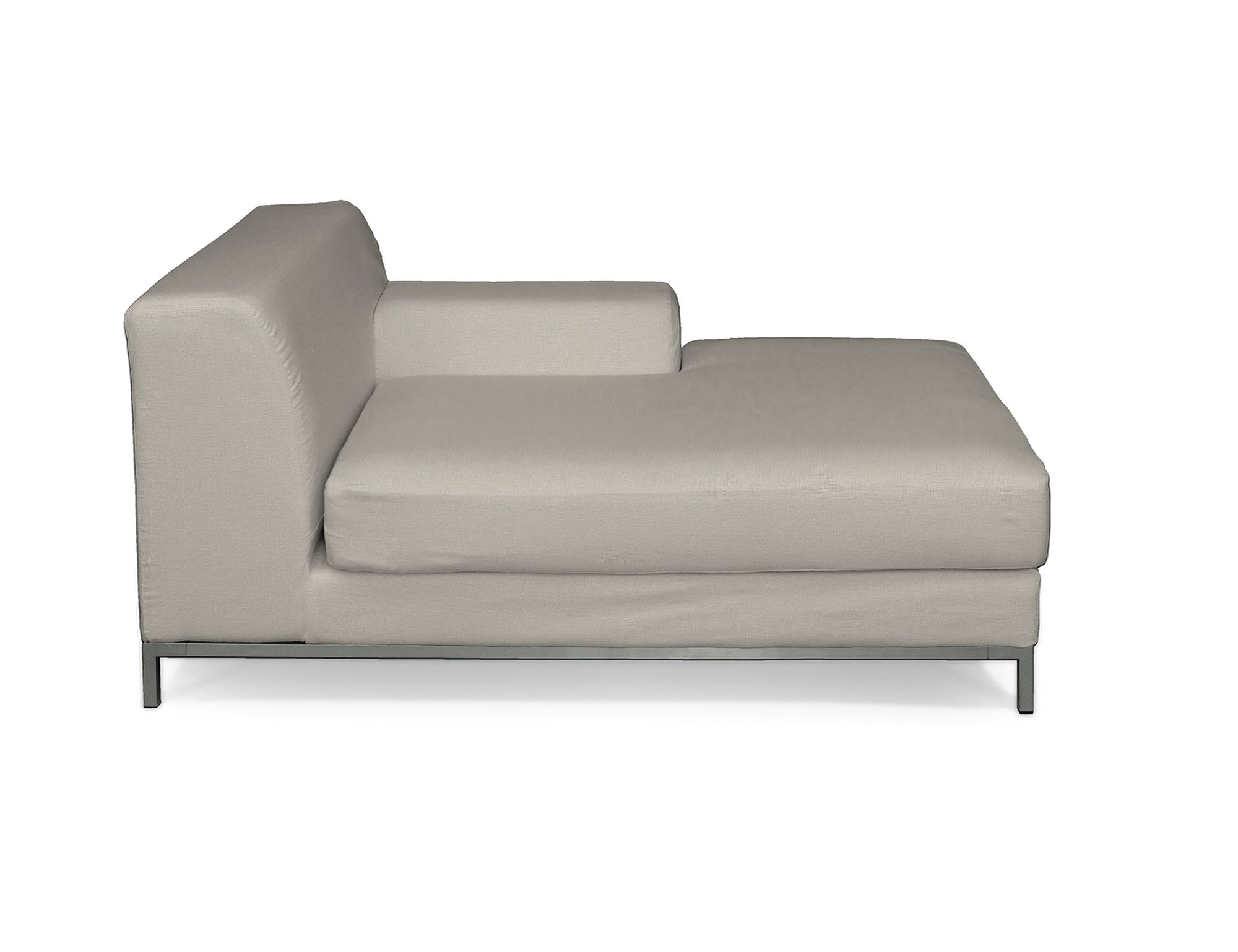 Bezug für Kramfors Sofa Recamiere rechts Farbe grau Stoff samt