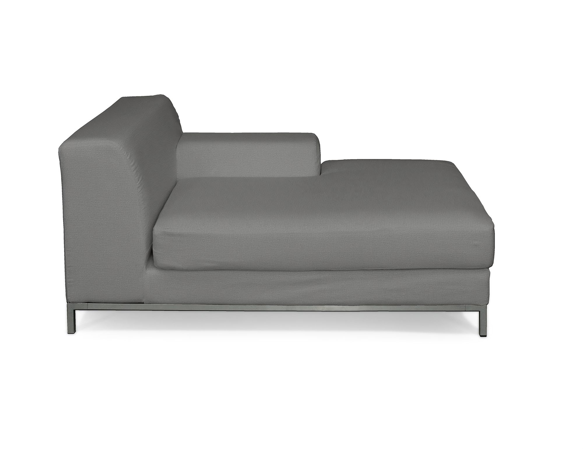 Bezug für Kramfors Sofa Recamiere rechts Farbe grau Stoff samt