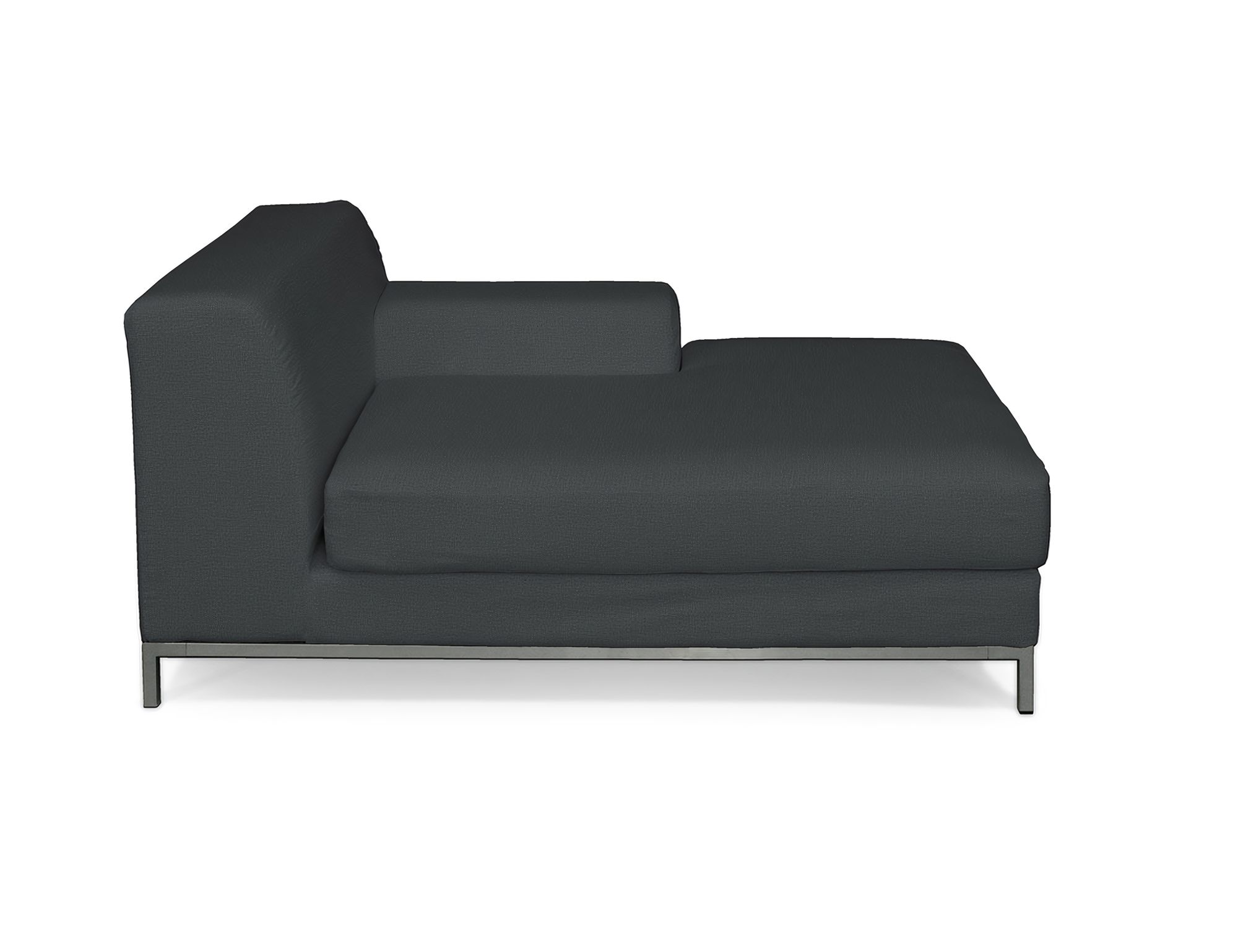 Bezug für Kramfors Sofa Recamiere rechts Farbe grau Stoff samt