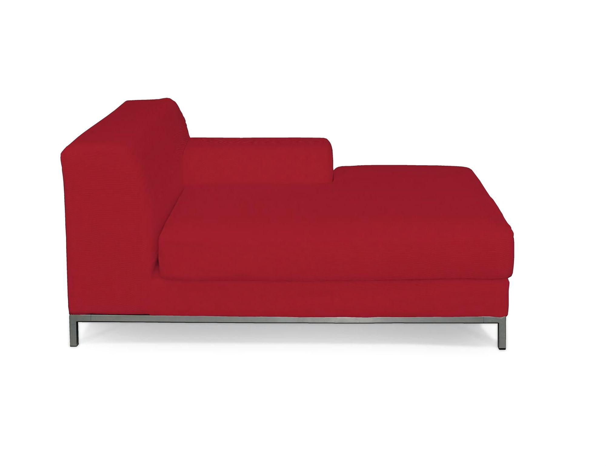 Bezug für Kramfors Sofa Recamiere rechts Farbe rot Stoff strukturiert