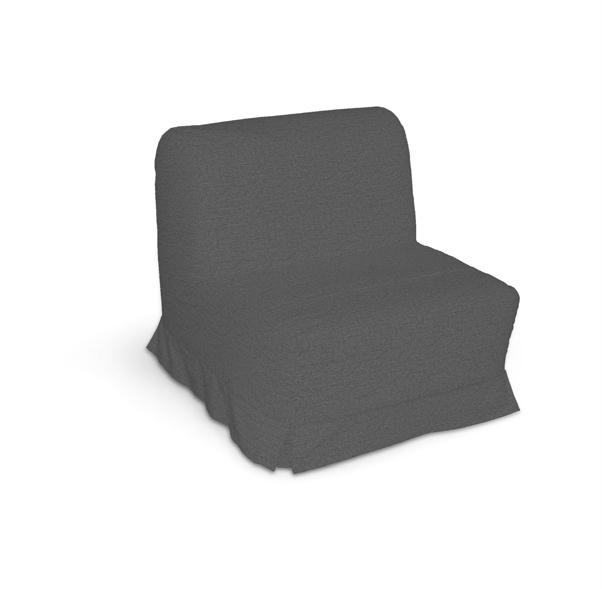 Bezug für Lycksele Sessel mit Kellerfalten Farbe grau Stoff strukturiert