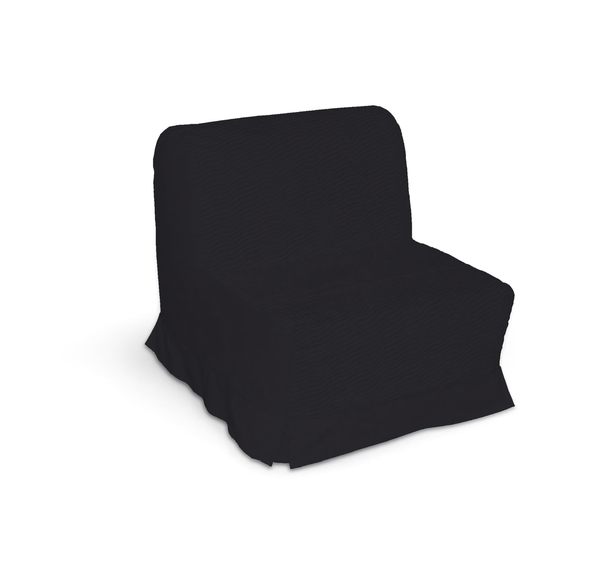 Bezug für Lycksele Sessel mit Kellerfalten Farbe schwarz Stoff strukturiert