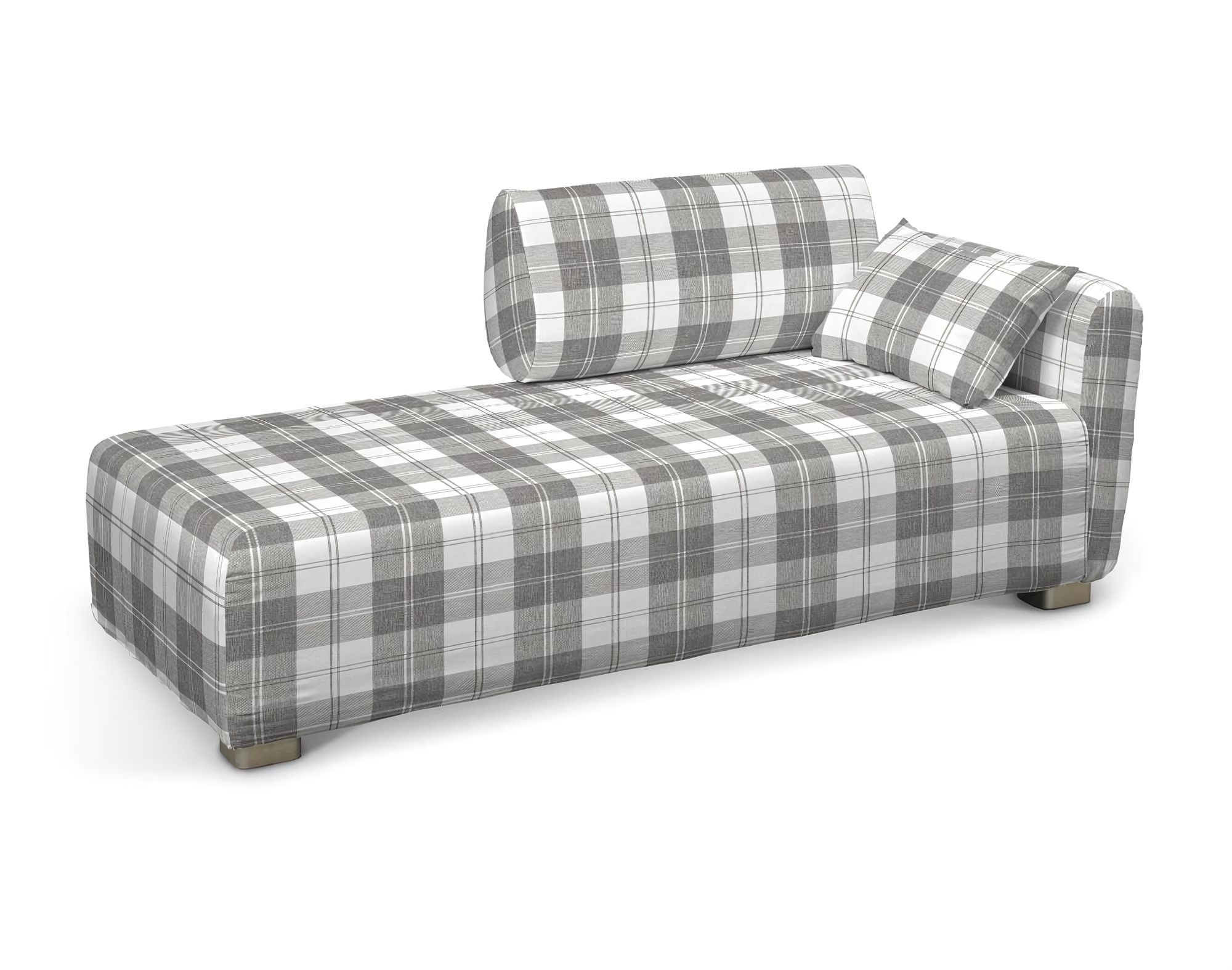 Bezug für Mysinge Recamiere Sofa Farbe grau Stoff strukturiert, gemustert
