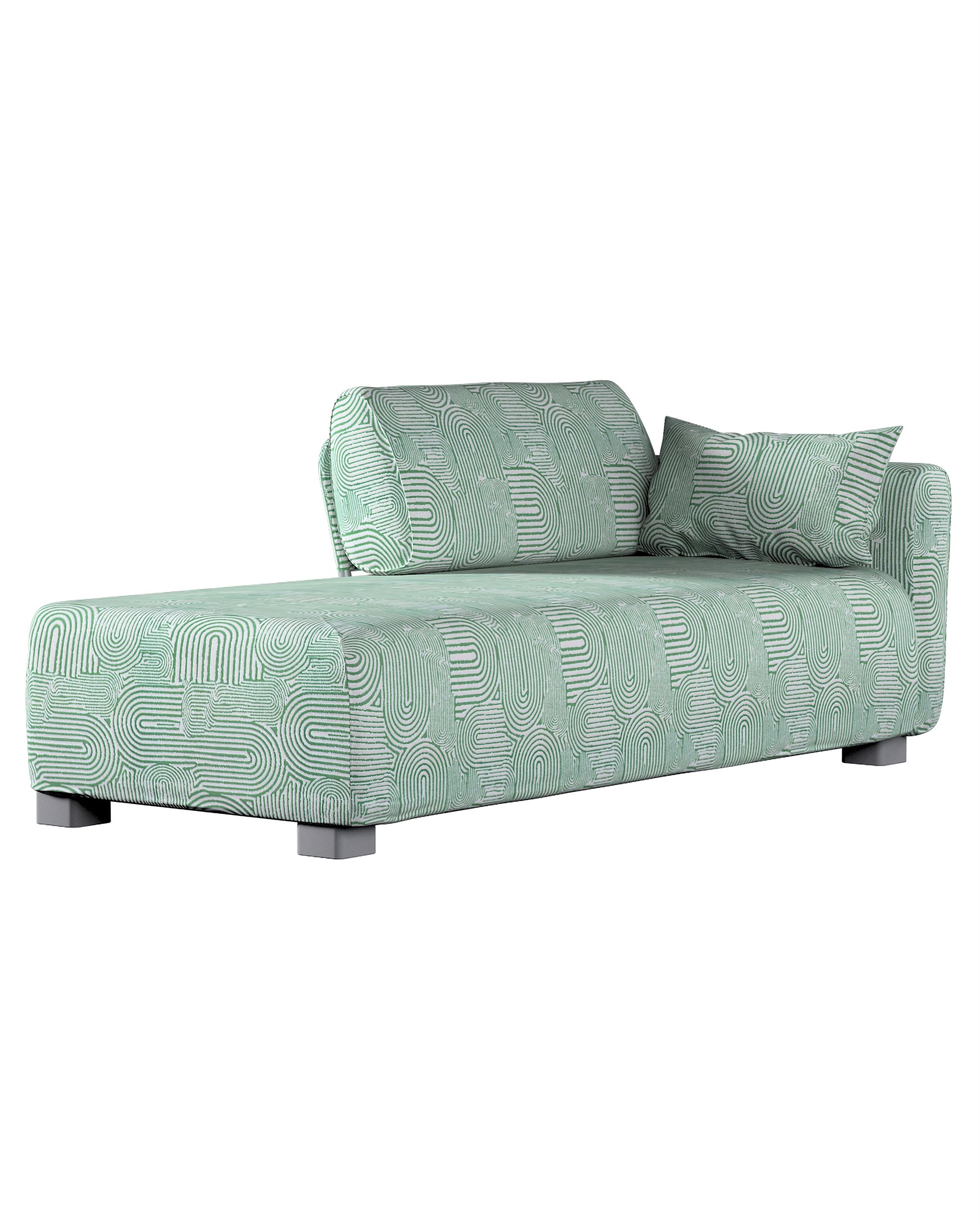 Bezug für Mysinge Recamiere Sofa Farbe grün Stoff strukturiert, gemustert