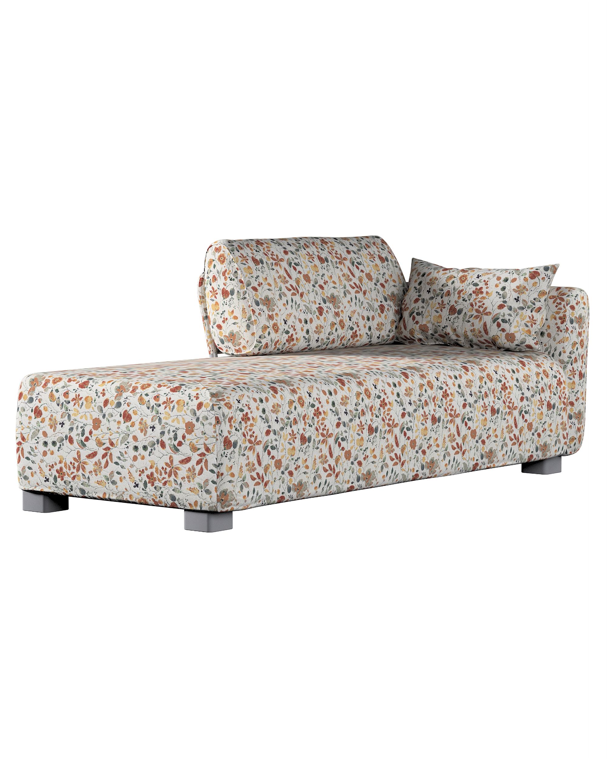 Bezug für Mysinge Recamiere Sofa Farbe orange Stoff strukturiert, gemustert