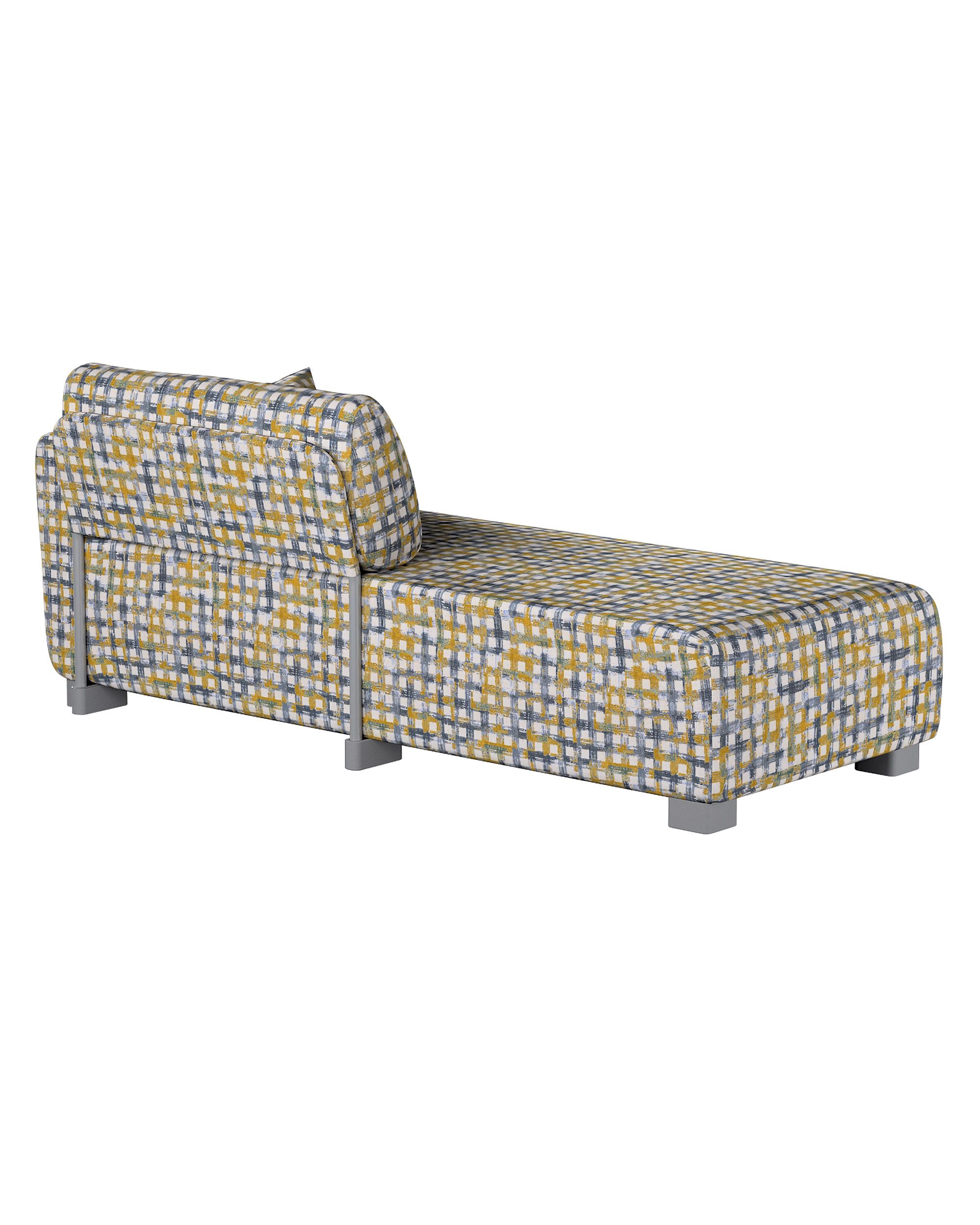 Bezug für Mysinge Recamiere Sofa Farbe blau Stoff strukturiert, gemustert