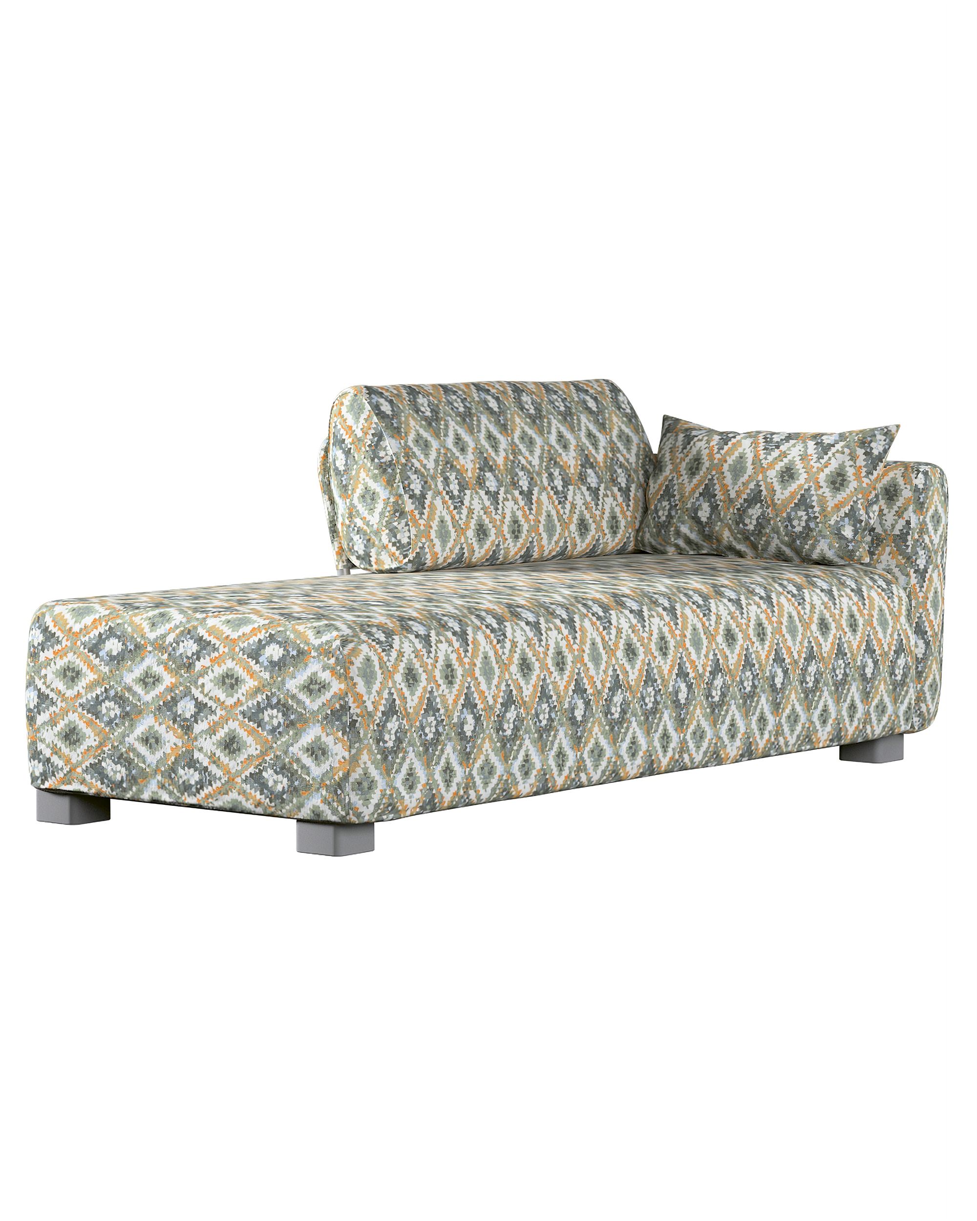 Bezug für Mysinge Recamiere Sofa Farbe blau Stoff strukturiert, gemustert