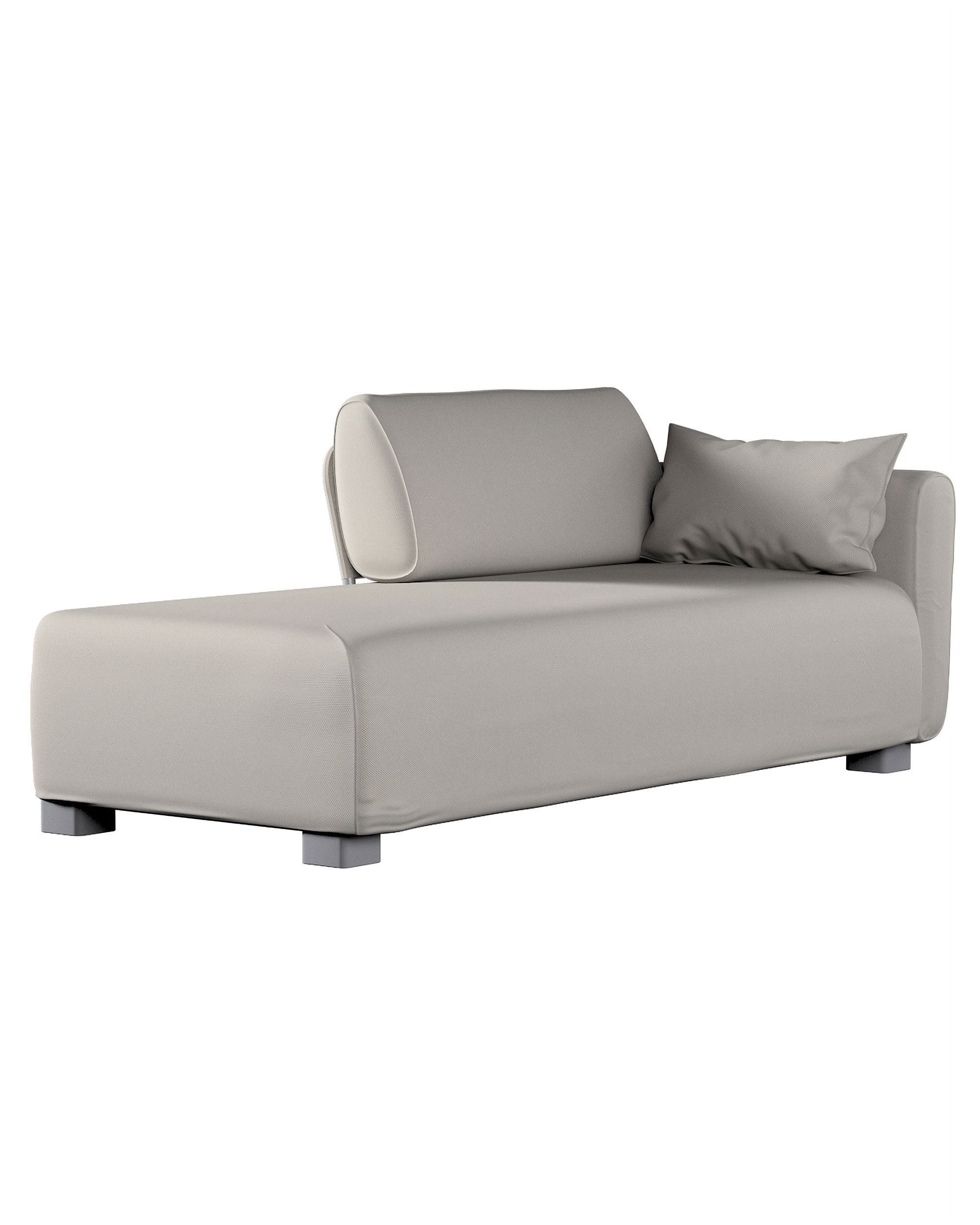 Bezug für Mysinge Recamiere Sofa Farbe grau Stoff strukturiert