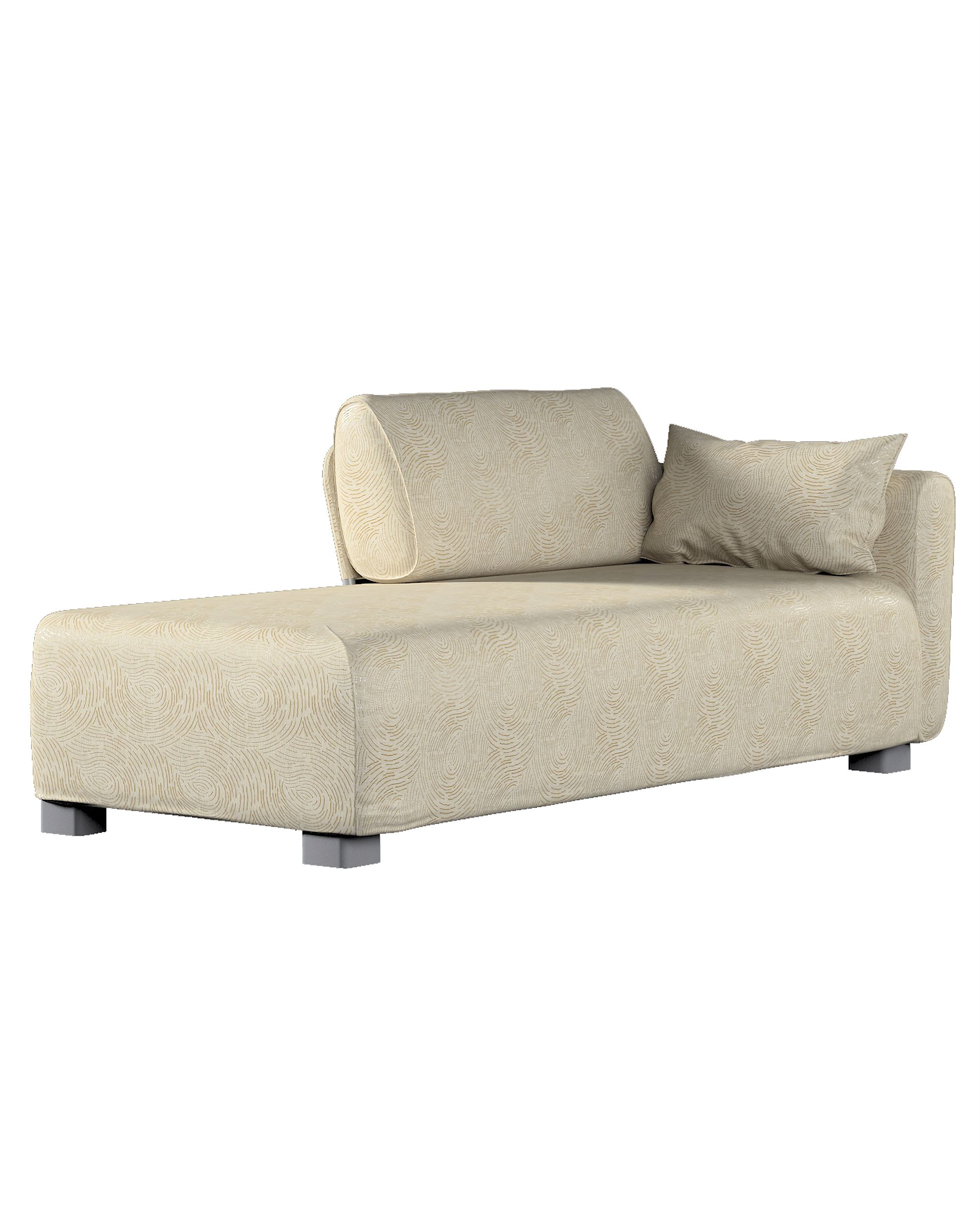 Bezug für Mysinge Recamiere Sofa Farbe beige Stoff glänzend, strukturiert, gemustert