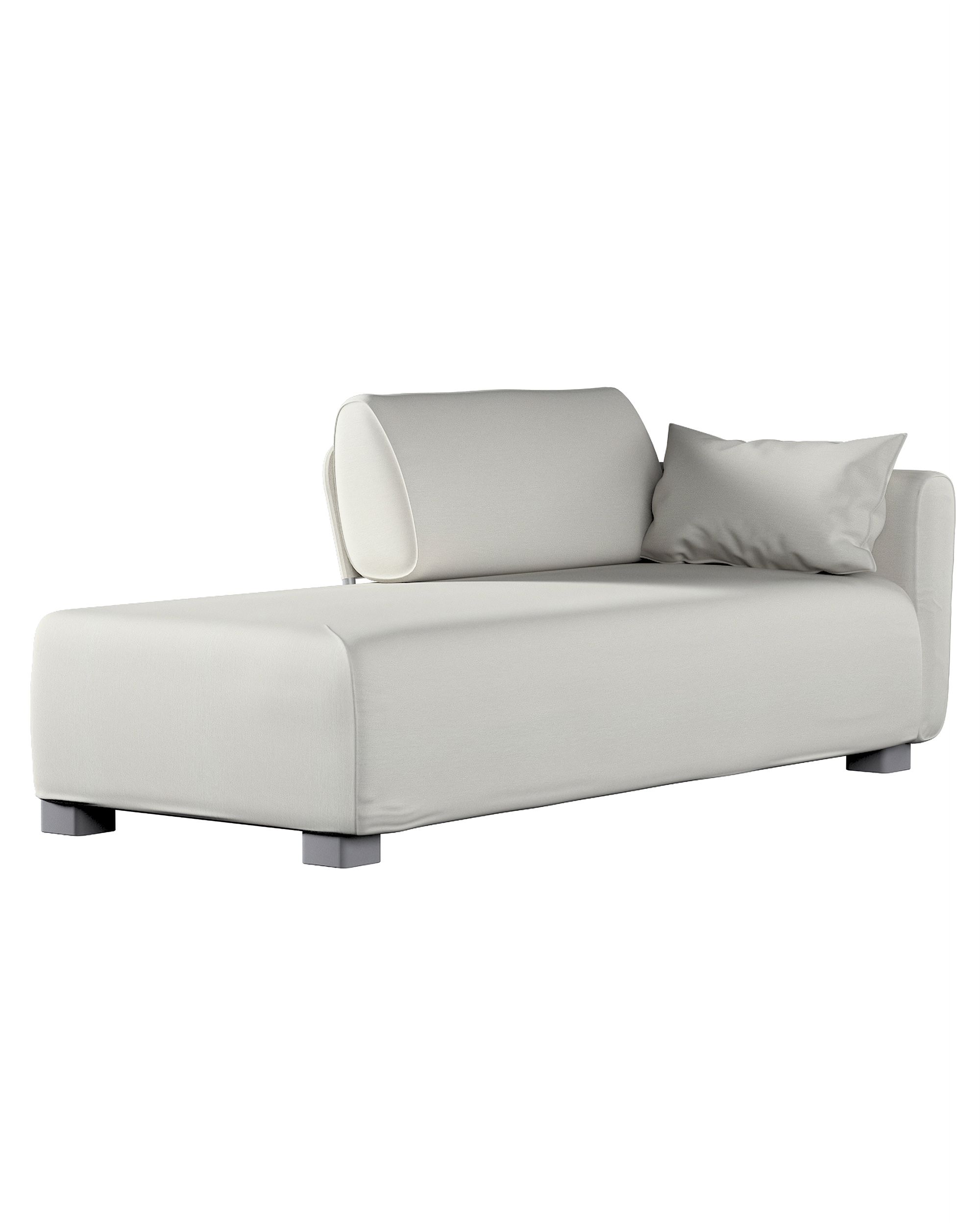 Bezug für Mysinge Recamiere Sofa Farbe grau Stoff glänzend, strukturiert, samt