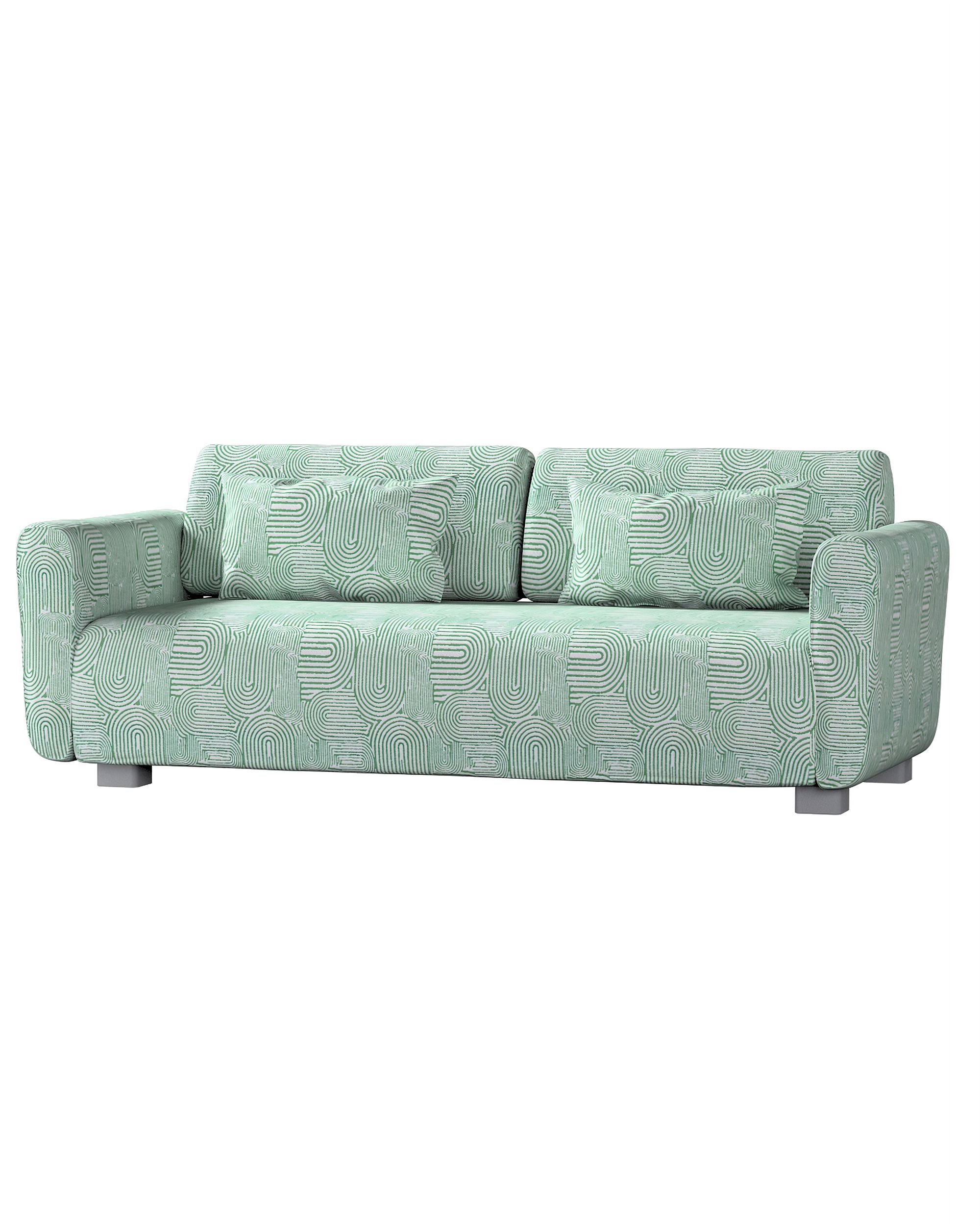 Bezug für Mysinge 2-Sitzer Sofa Farbe grün Stoff strukturiert, gemustert