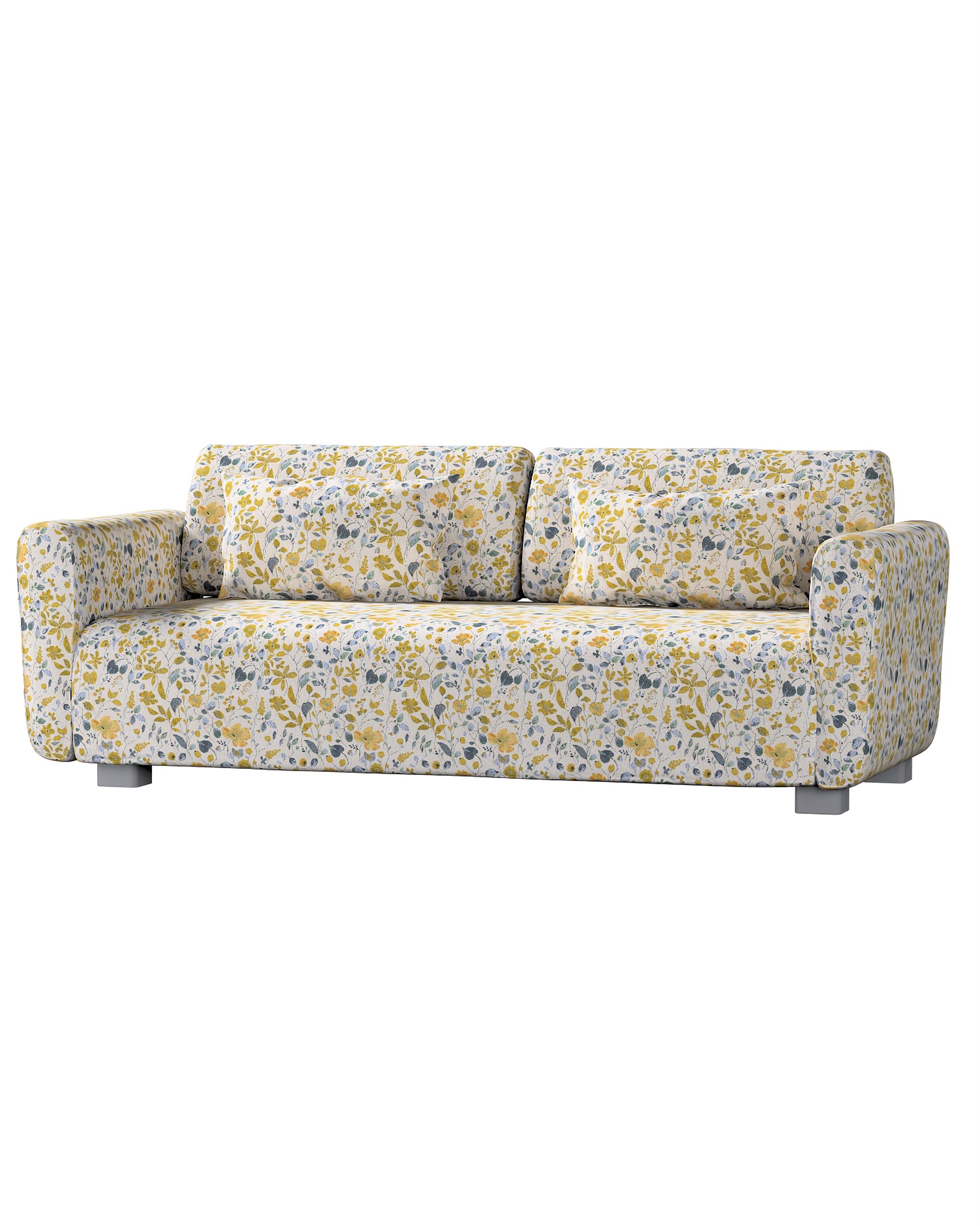 Bezug für Mysinge 2-Sitzer Sofa Farbe gelb Stoff strukturiert, gemustert