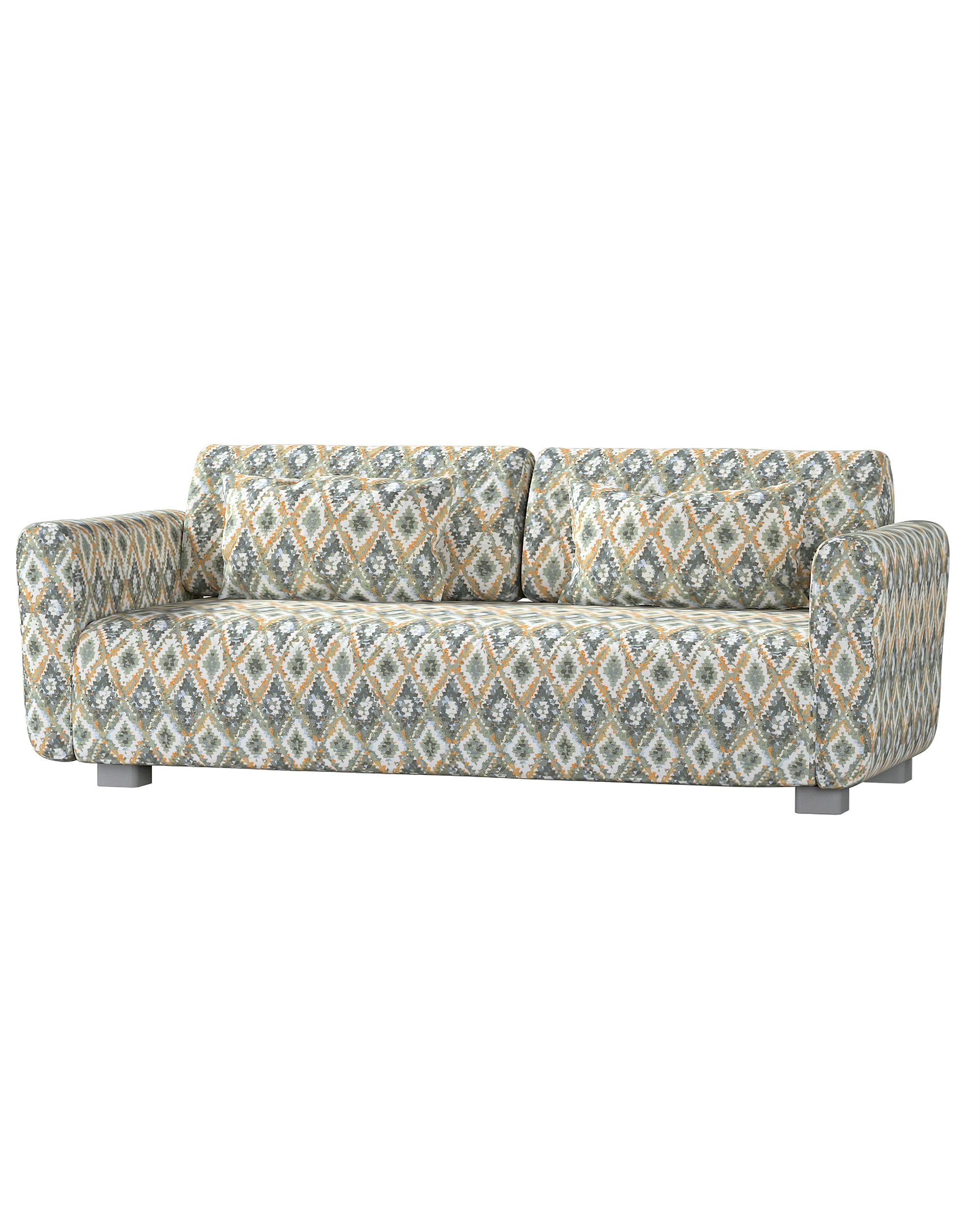 Bezug für Mysinge 2-Sitzer Sofa Farbe blau Stoff strukturiert, gemustert