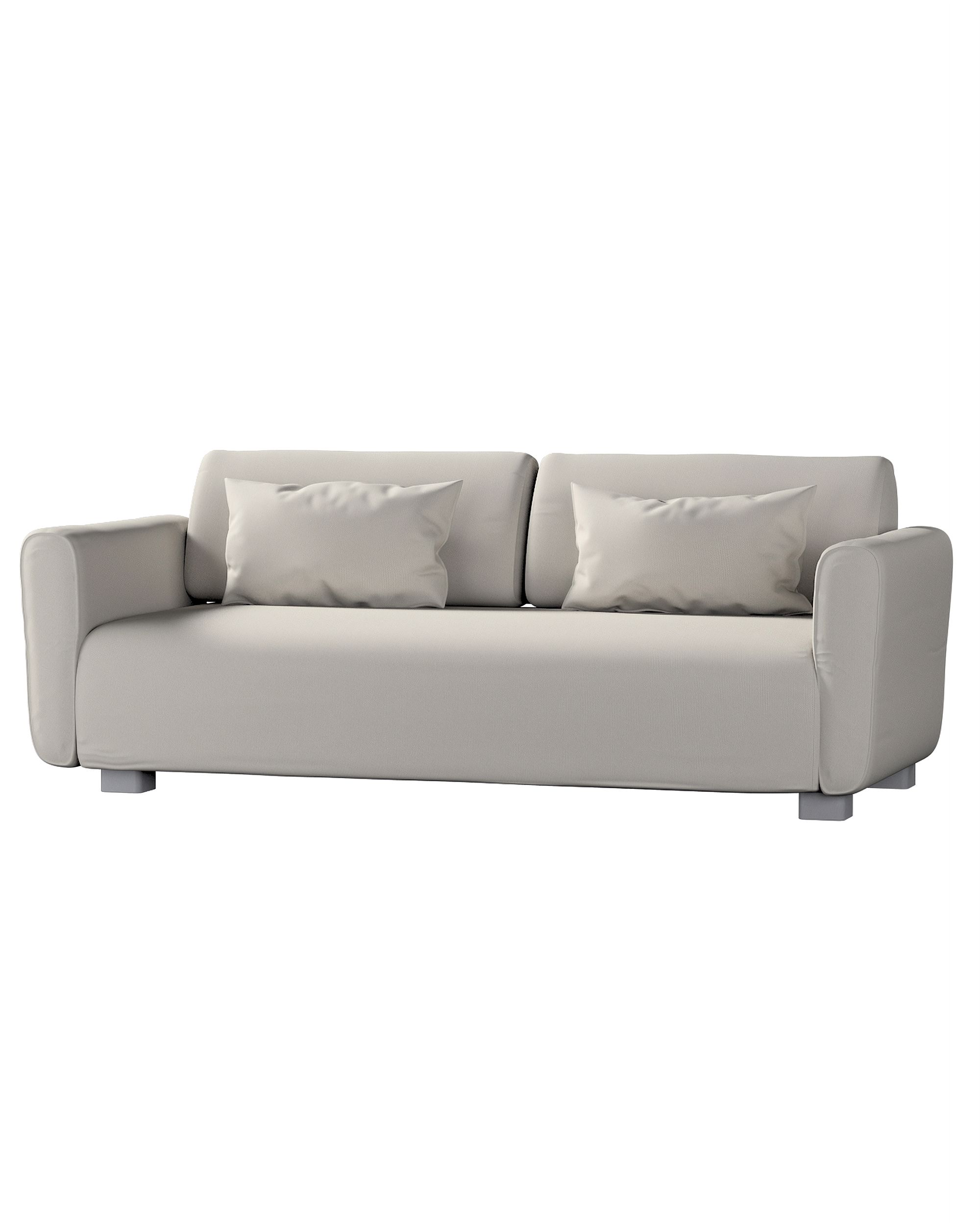 Bezug für Mysinge 2-Sitzer Sofa Farbe grau Stoff strukturiert
