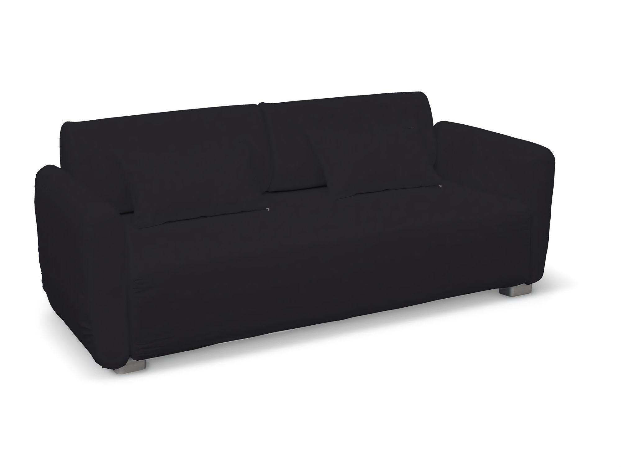 Bezug für Mysinge 2-Sitzer Sofa Farbe schwarz Stoff strukturiert