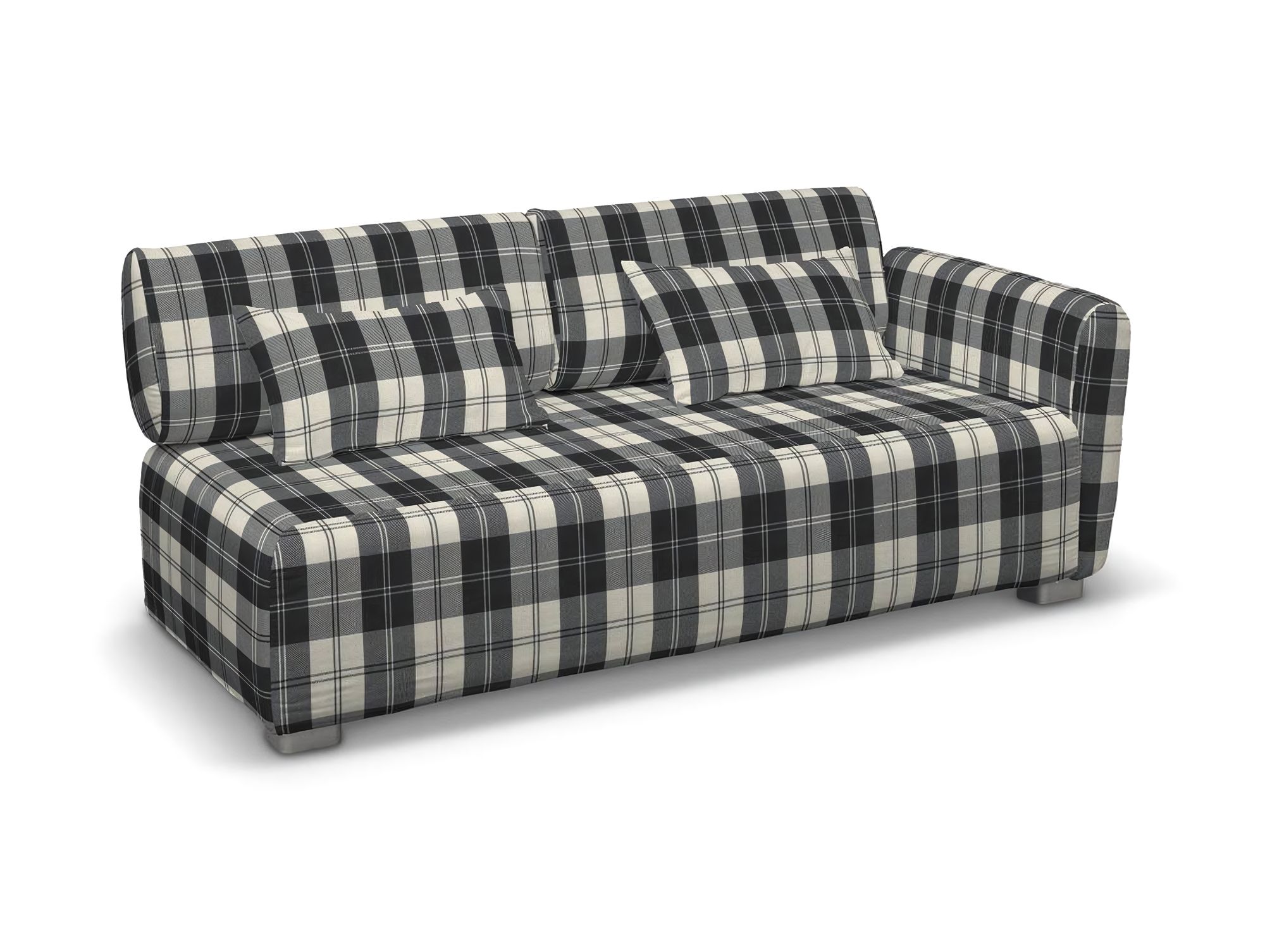 Bezug für Mysinge 2-Sitzer mit 1 Armelehne Sofa Farbe schwarz Stoff strukturiert, gemustert