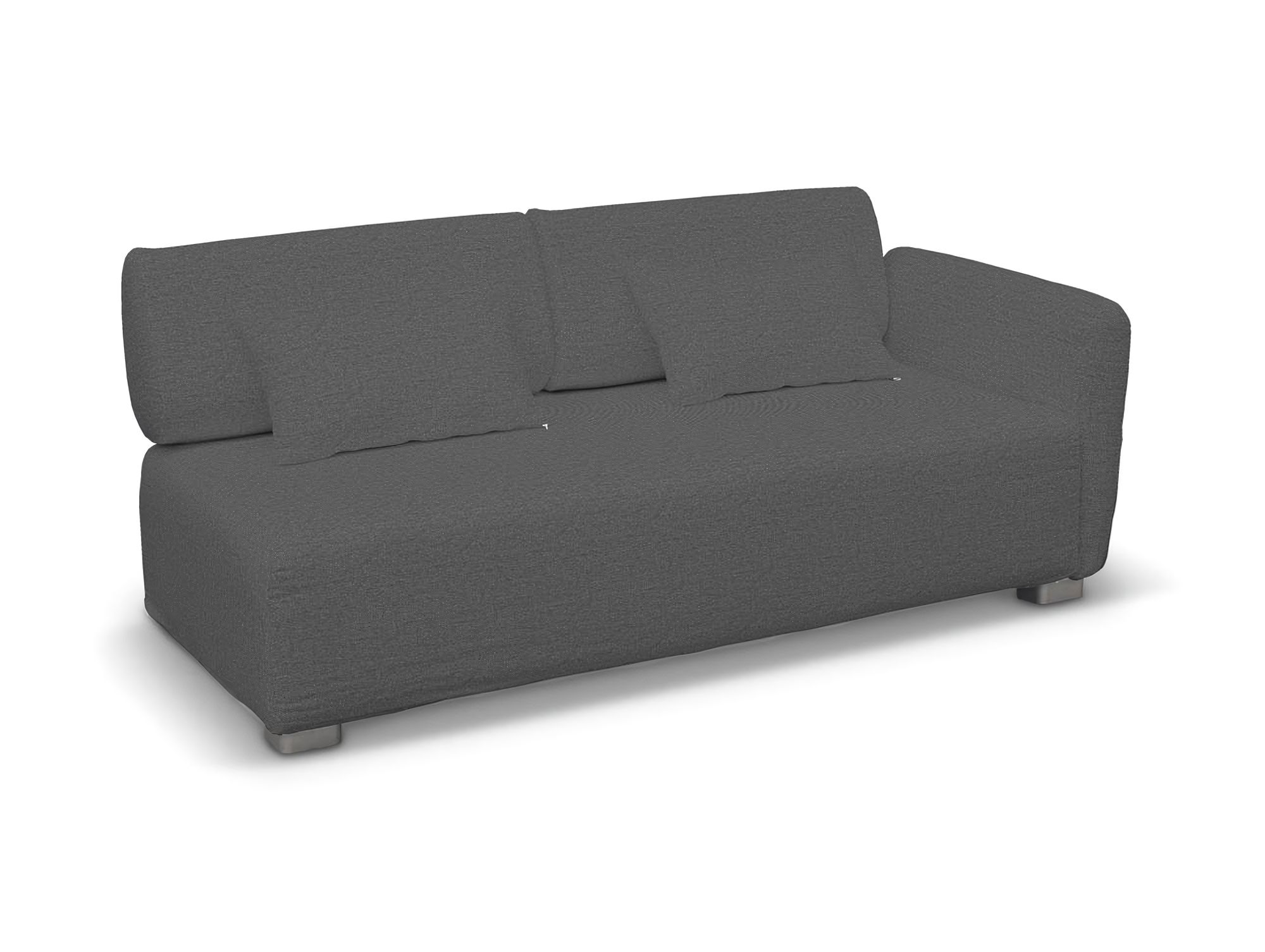 Bezug für Mysinge 2-Sitzer mit 1 Armelehne Sofa Farbe grau Stoff strukturiert