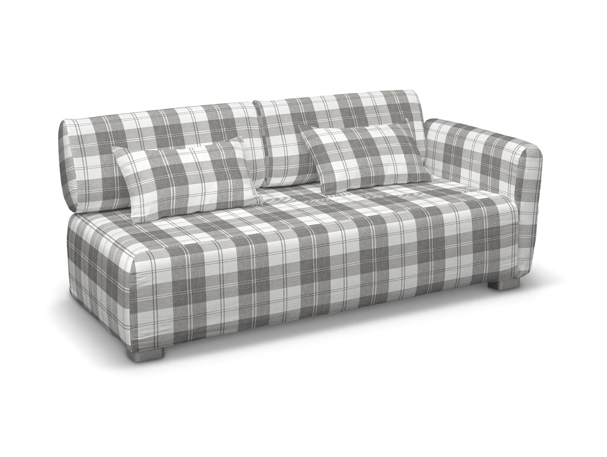 Bezug für Mysinge 2-Sitzer mit 1 Armelehne Sofa Farbe grau Stoff strukturiert, gemustert