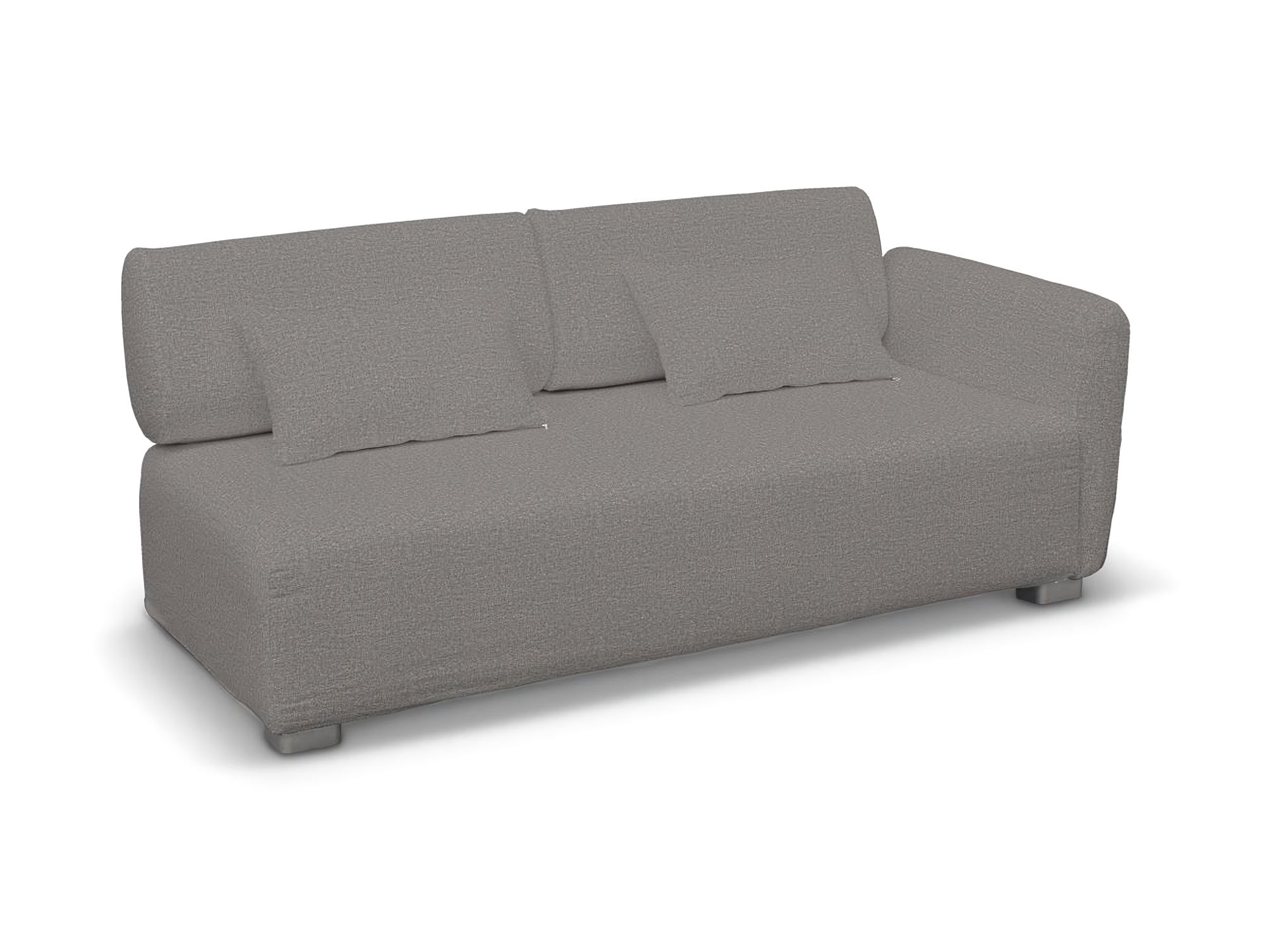 Bezug für Mysinge 2-Sitzer mit 1 Armelehne Sofa Farbe grau Stoff strukturiert