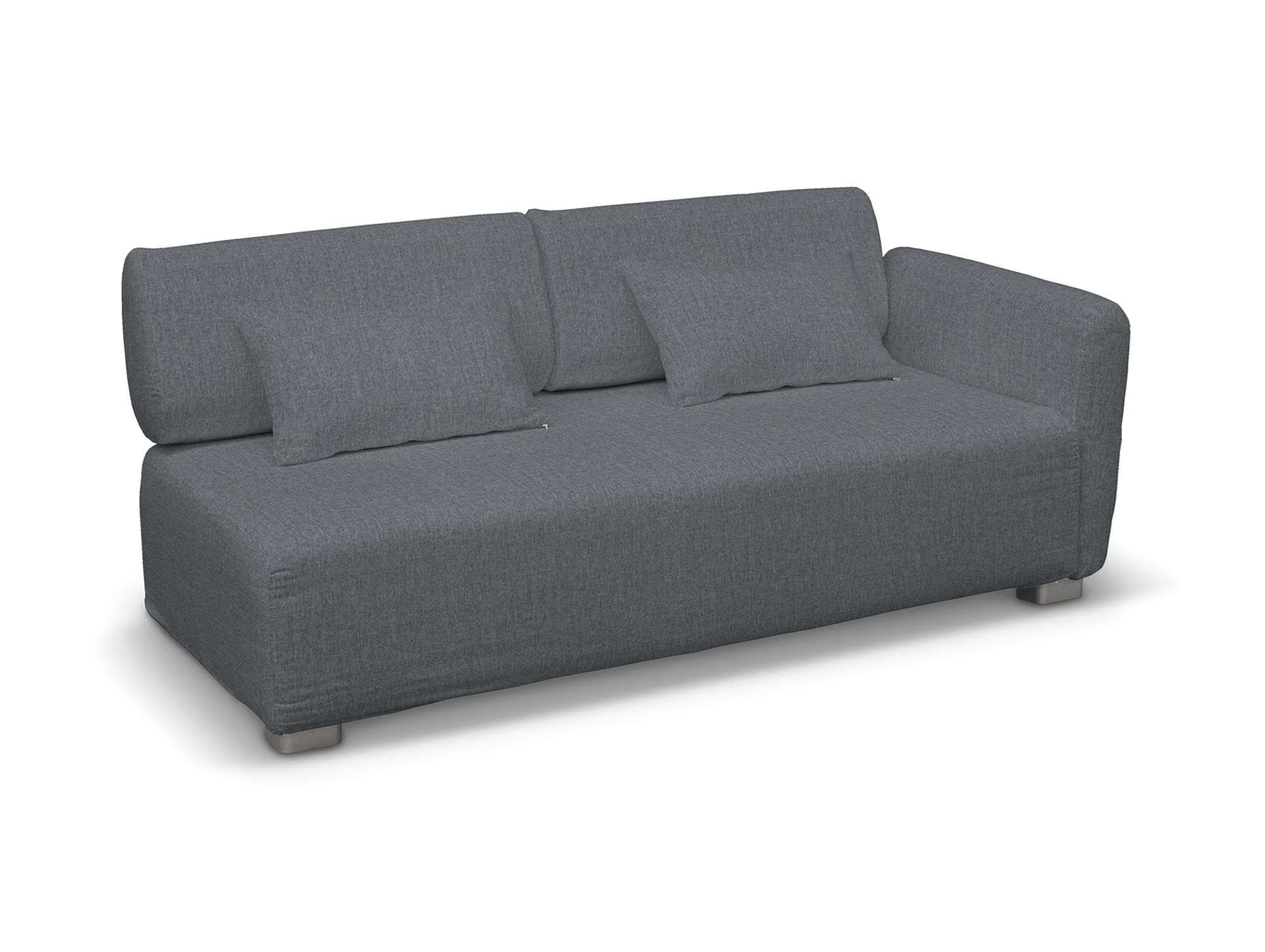 Bezug für Mysinge 2-Sitzer mit 1 Armelehne Sofa Farbe grau Stoff strukturiert