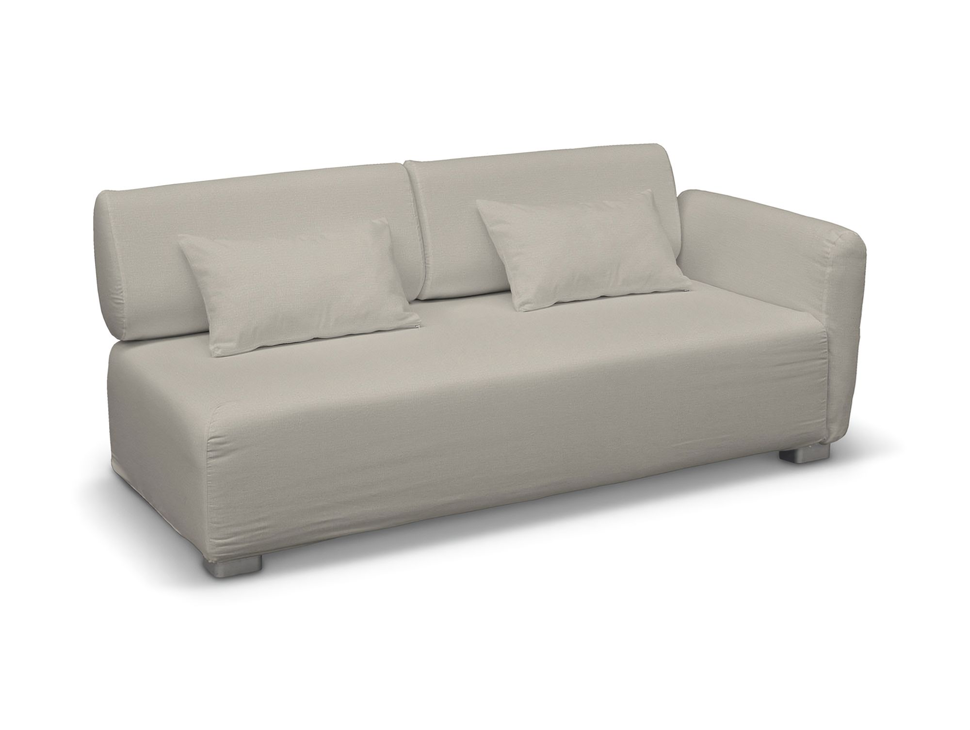 Bezug für Mysinge 2-Sitzer mit 1 Armelehne Sofa Farbe grau Stoff samt