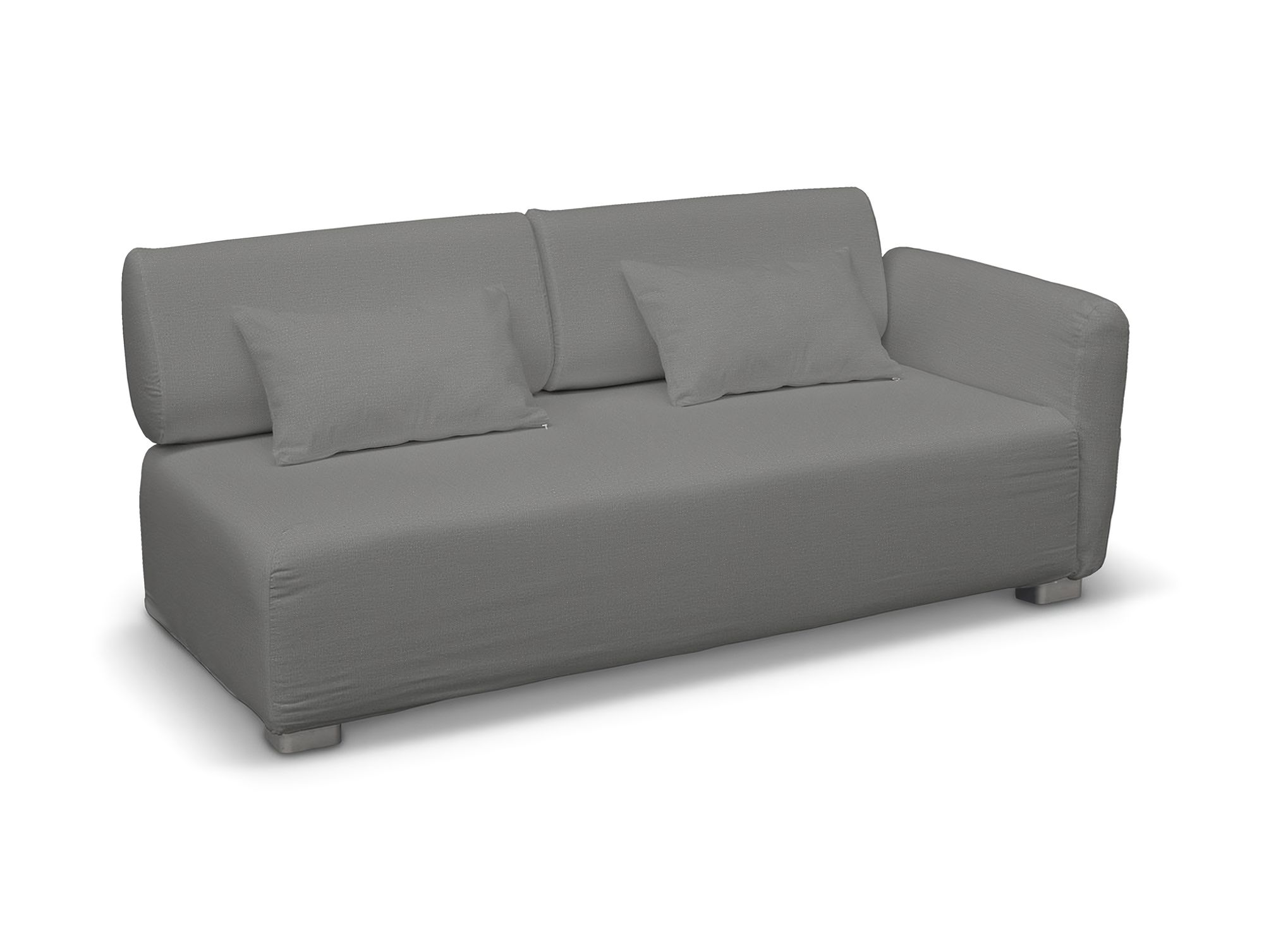 Bezug für Mysinge 2-Sitzer mit 1 Armelehne Sofa Farbe grau Stoff samt