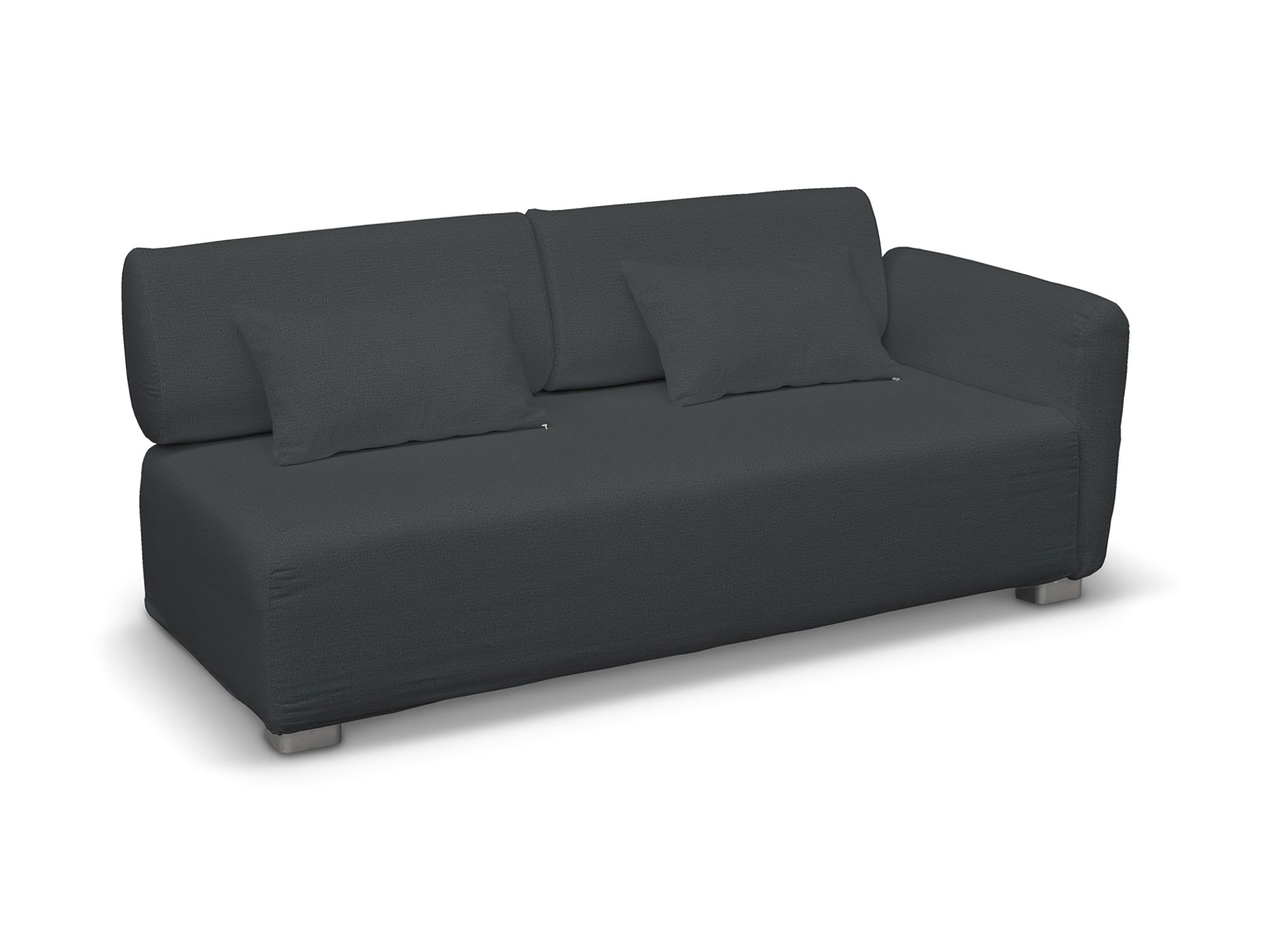 Bezug für Mysinge 2-Sitzer mit 1 Armelehne Sofa Farbe grau Stoff samt