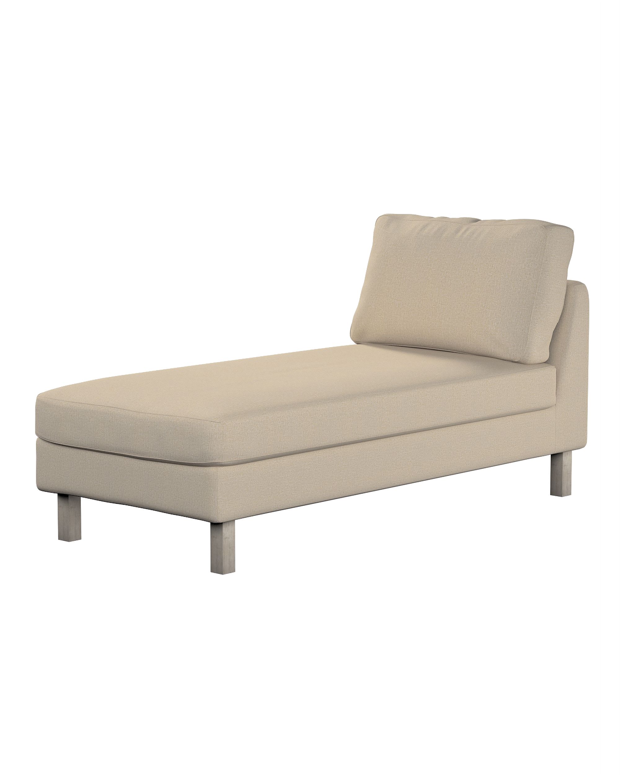 Bezug für Karlstad Recamiere ohne Armlehne kurz Farbe beige Stoff strukturiert