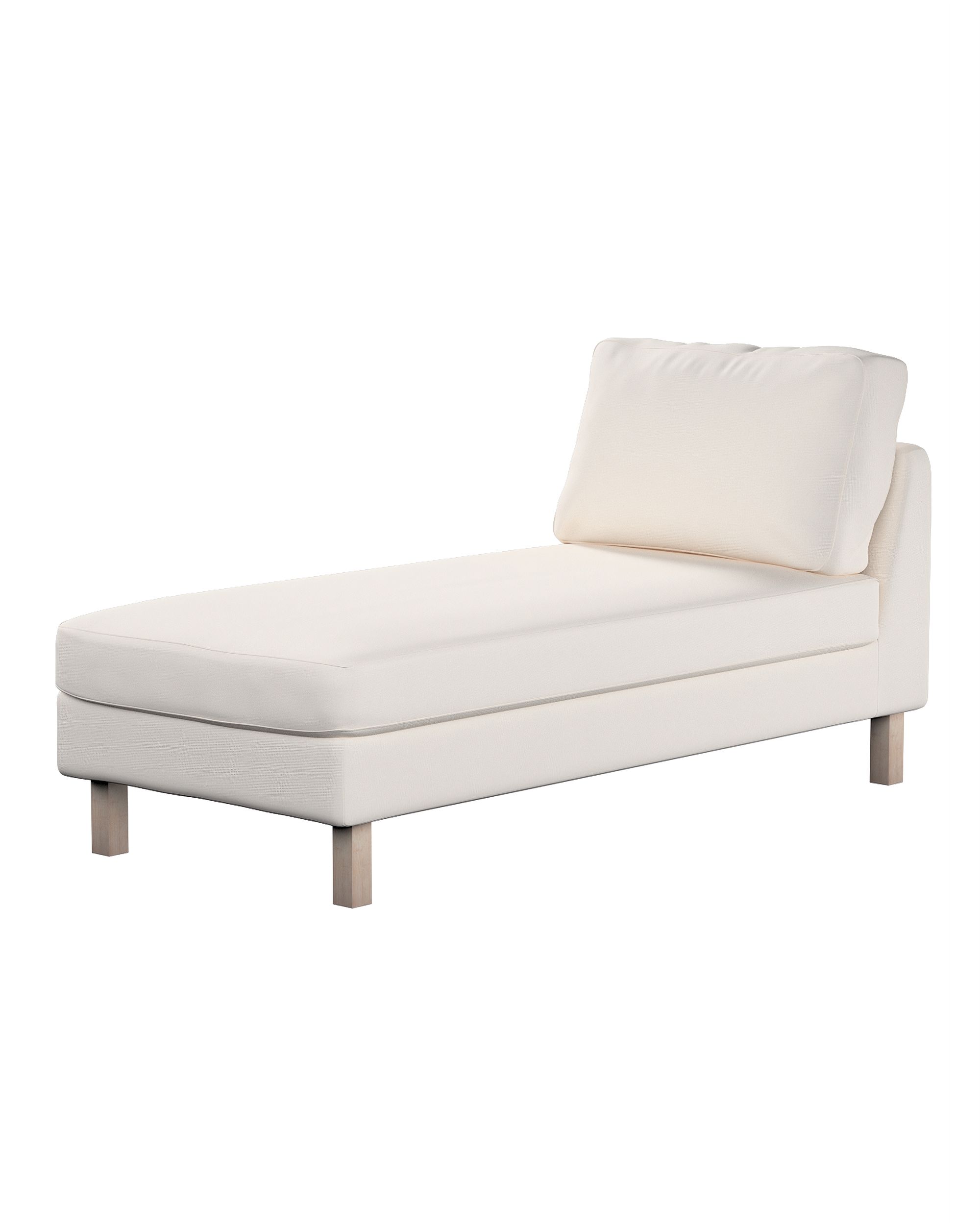 Bezug für Karlstad Recamiere ohne Armlehne kurz Farbe beige Stoff strukturiert
