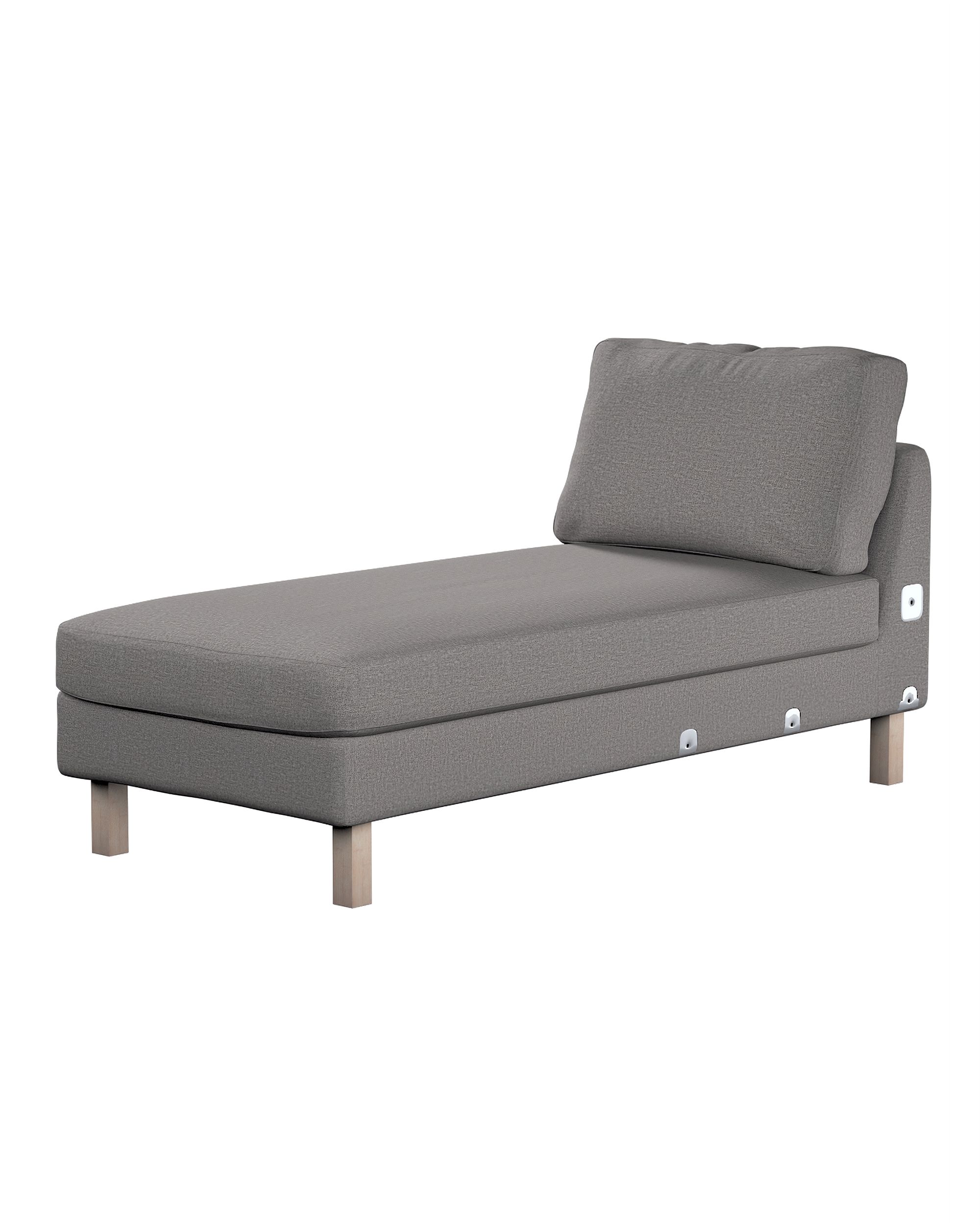 Bezug für Karlstad Recamiere Zustellsofa, kurz Farbe grau Stoff strukturiert