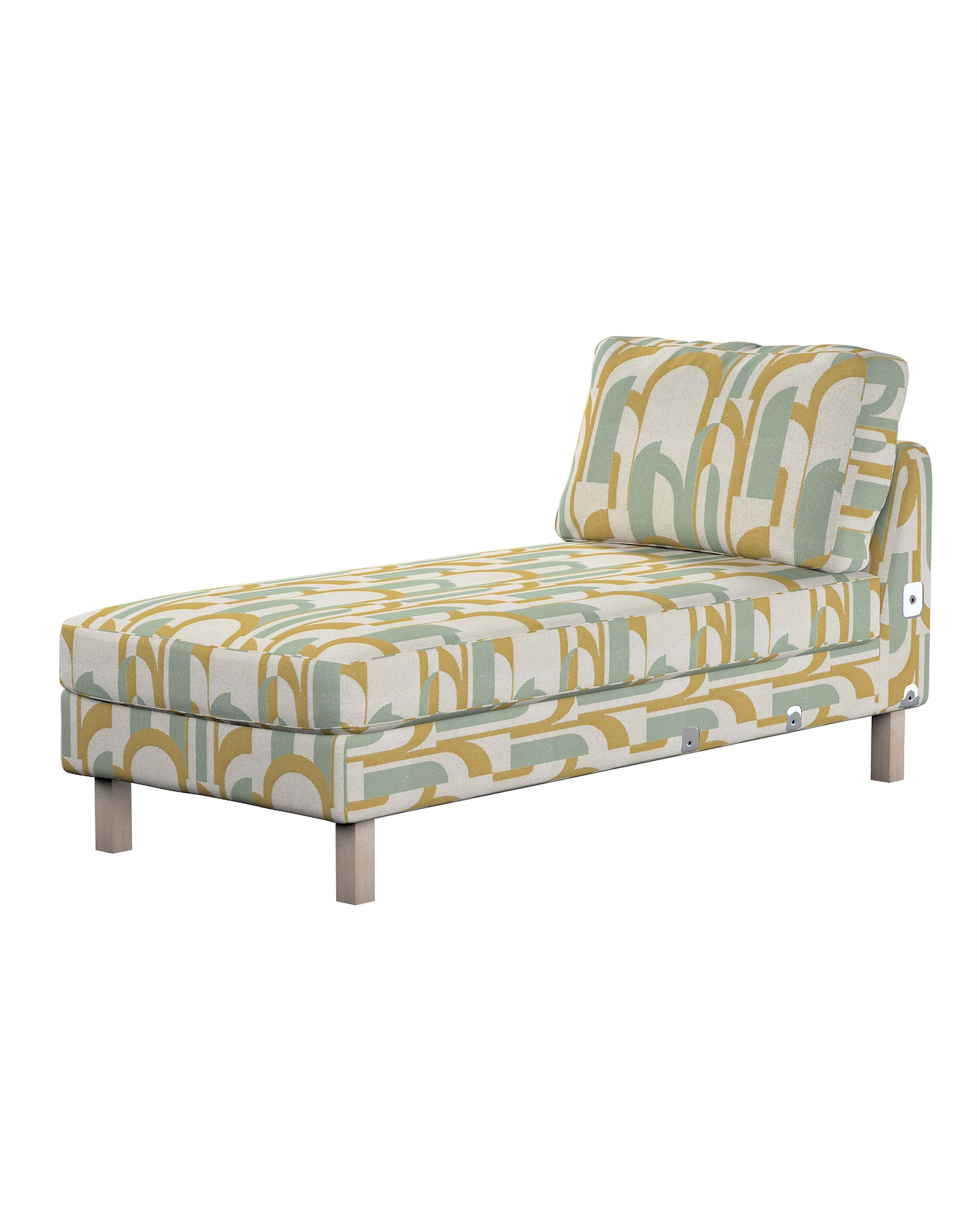 Bezug für Karlstad Recamiere Zustellsofa, kurz Farbe grün Stoff strukturiert, gemustert