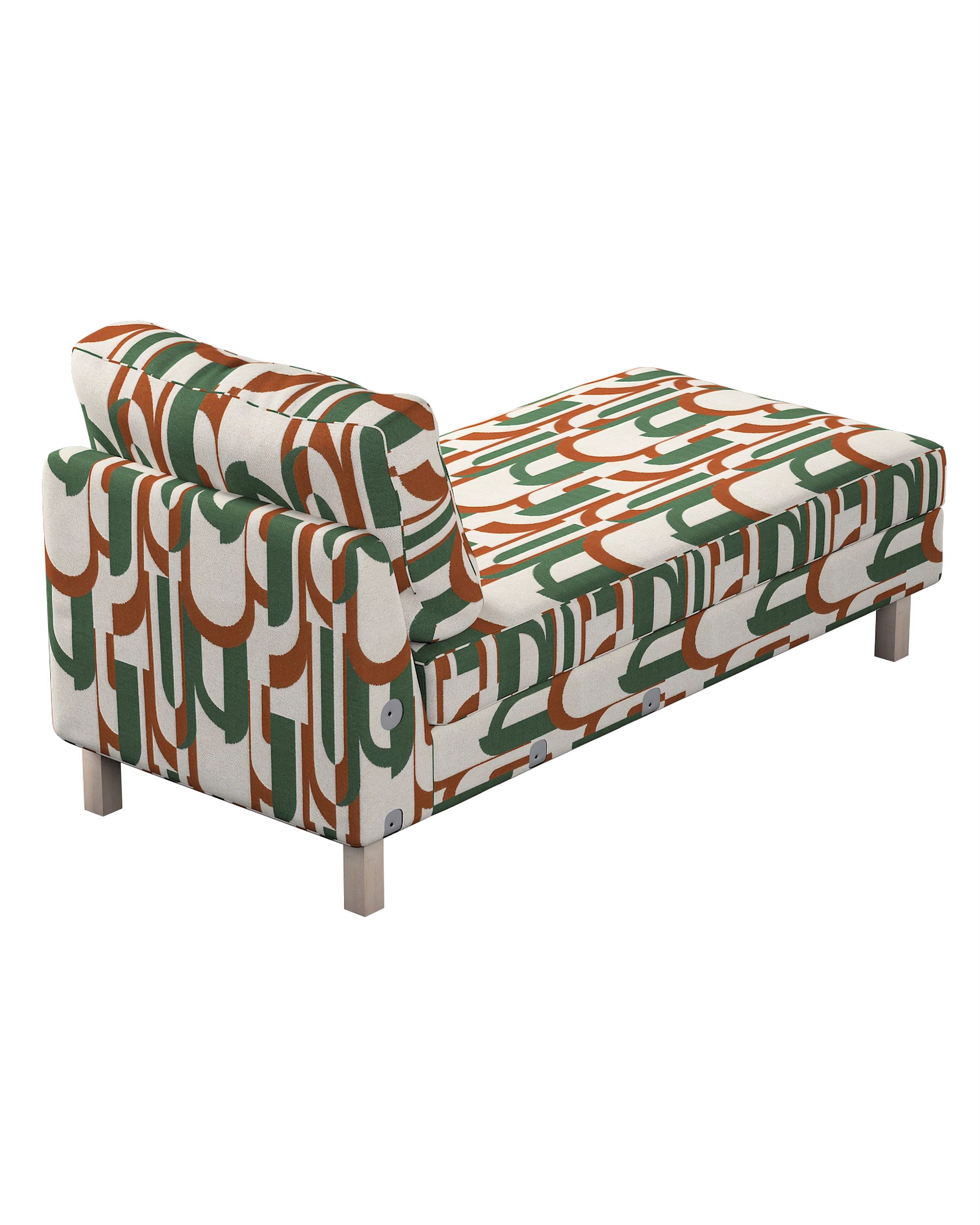 Bezug für Karlstad Recamiere Zustellsofa, kurz Farbe grün Stoff strukturiert, gemustert (hover)