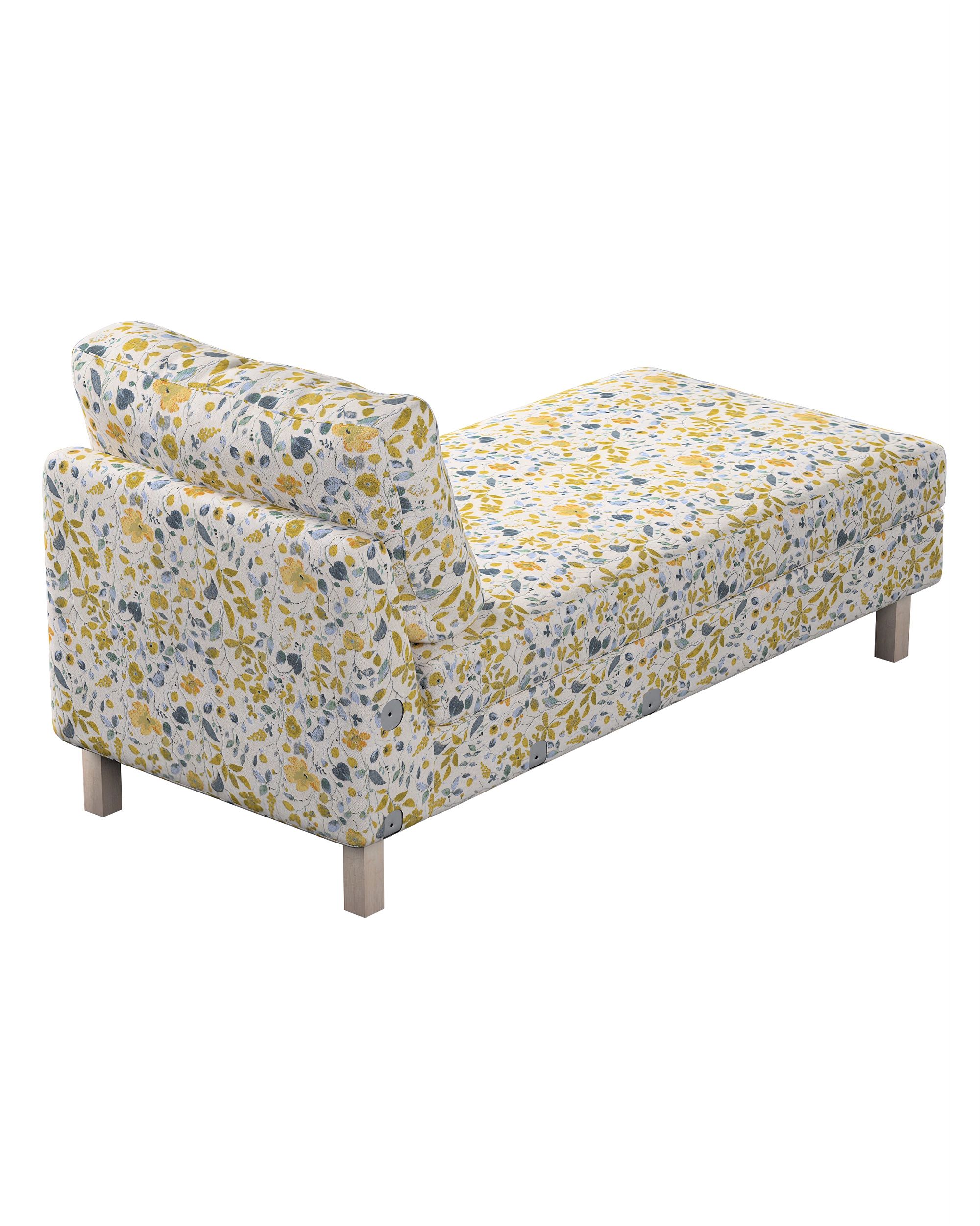 Bezug für Karlstad Recamiere Zustellsofa, kurz Farbe gelb Stoff strukturiert, gemustert (hover)